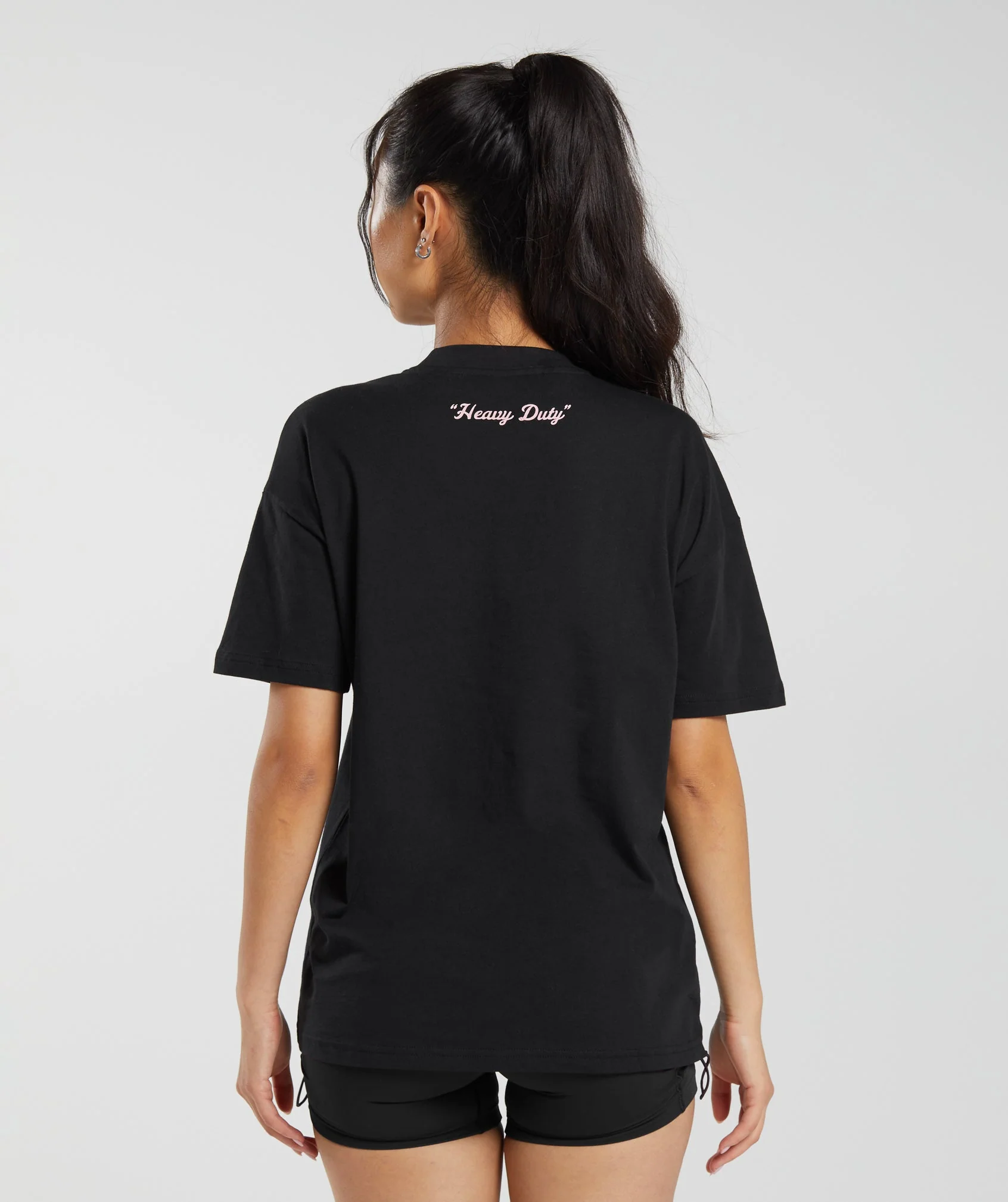 Gymshark Heavy Duty Oversized T-Shirt - Black - Image 2