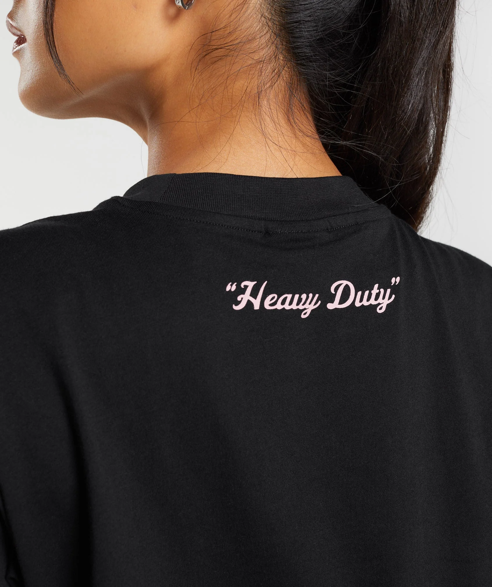 Gymshark Heavy Duty Oversized T-Shirt - Black - Image 3