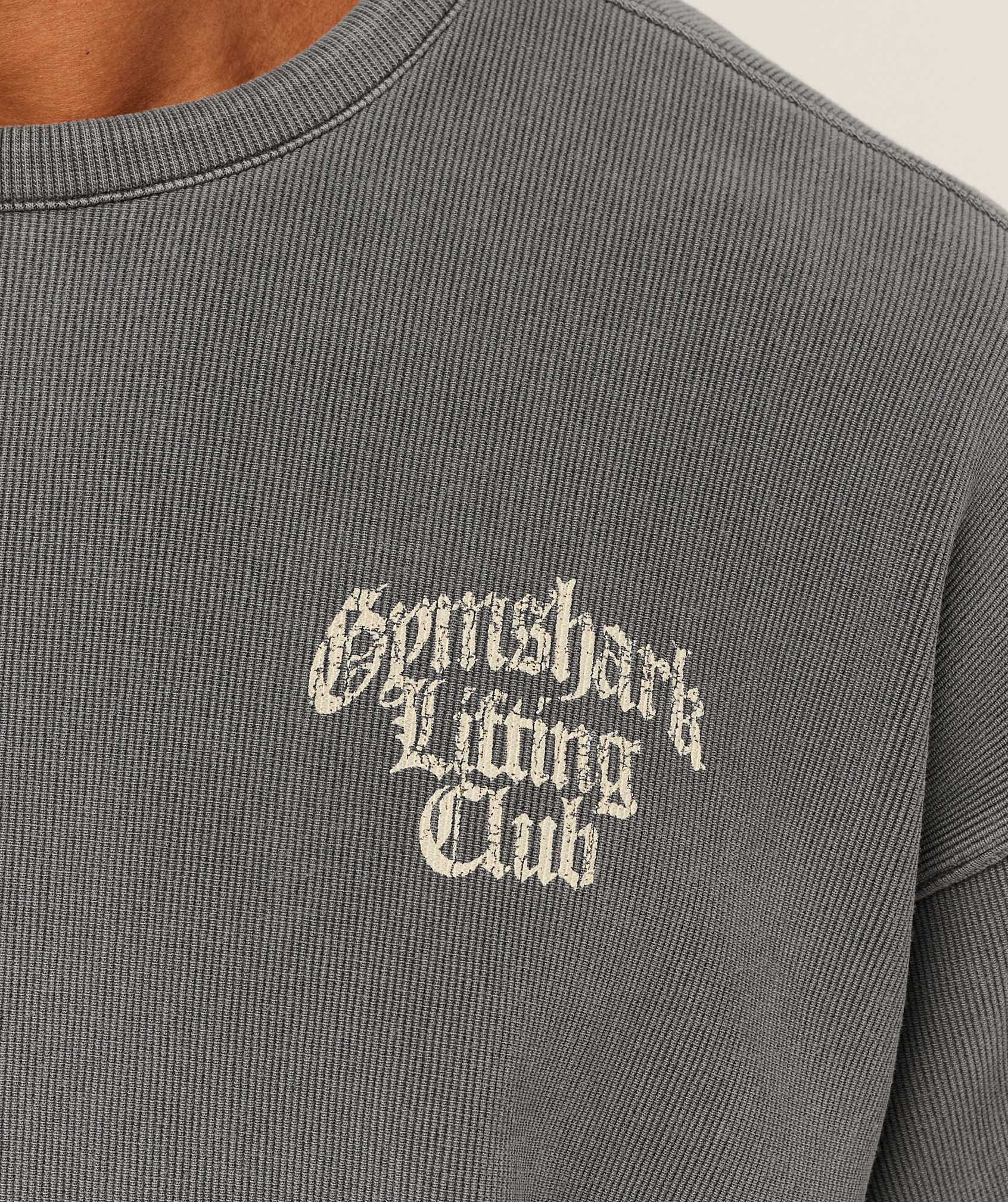 Gymshark Heavyweight Textured Graphic T-Shirt - Dark Grey - Image 7