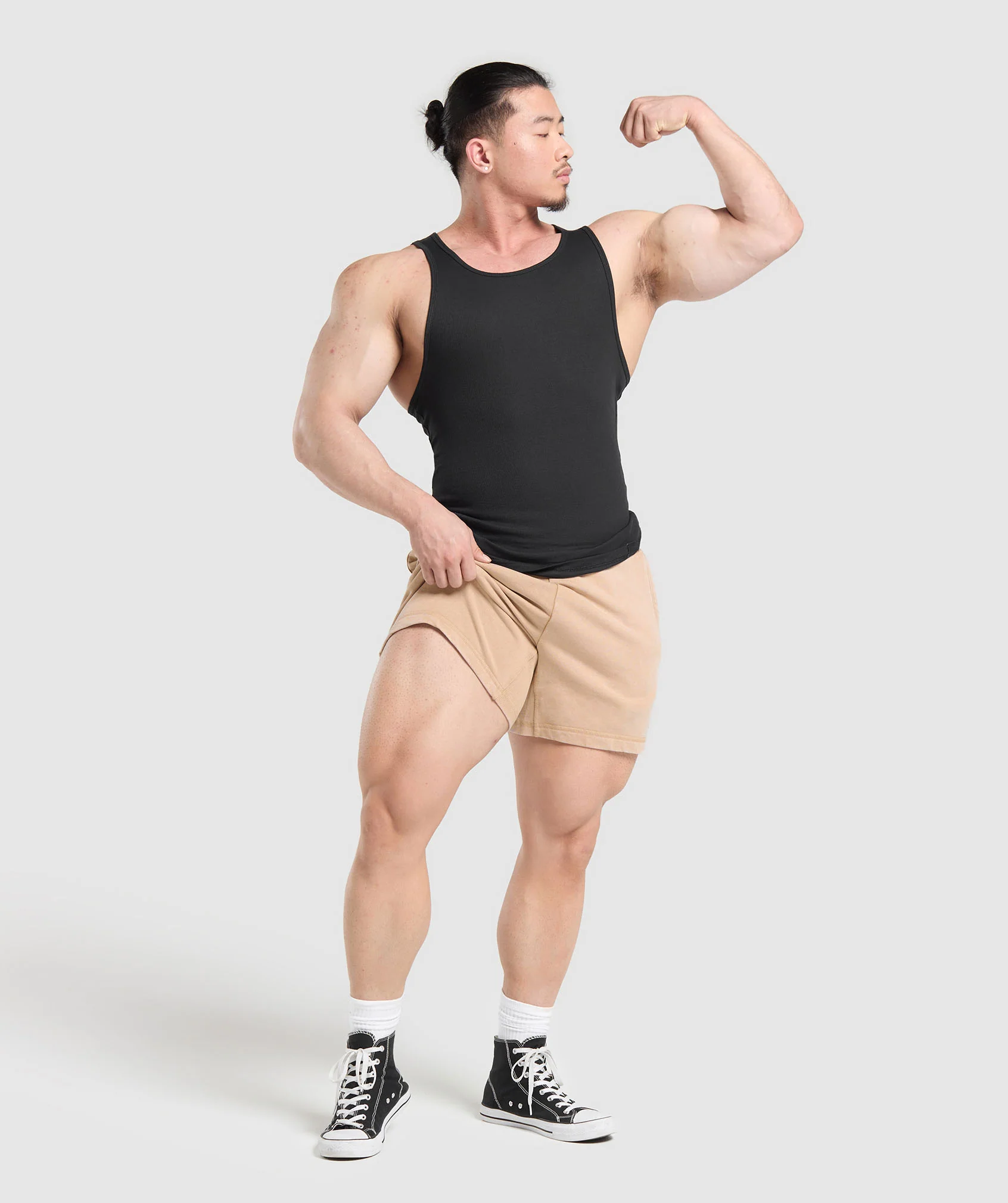 Gymshark Power 5" Shorts - Deep Fawn Brown - Image 4