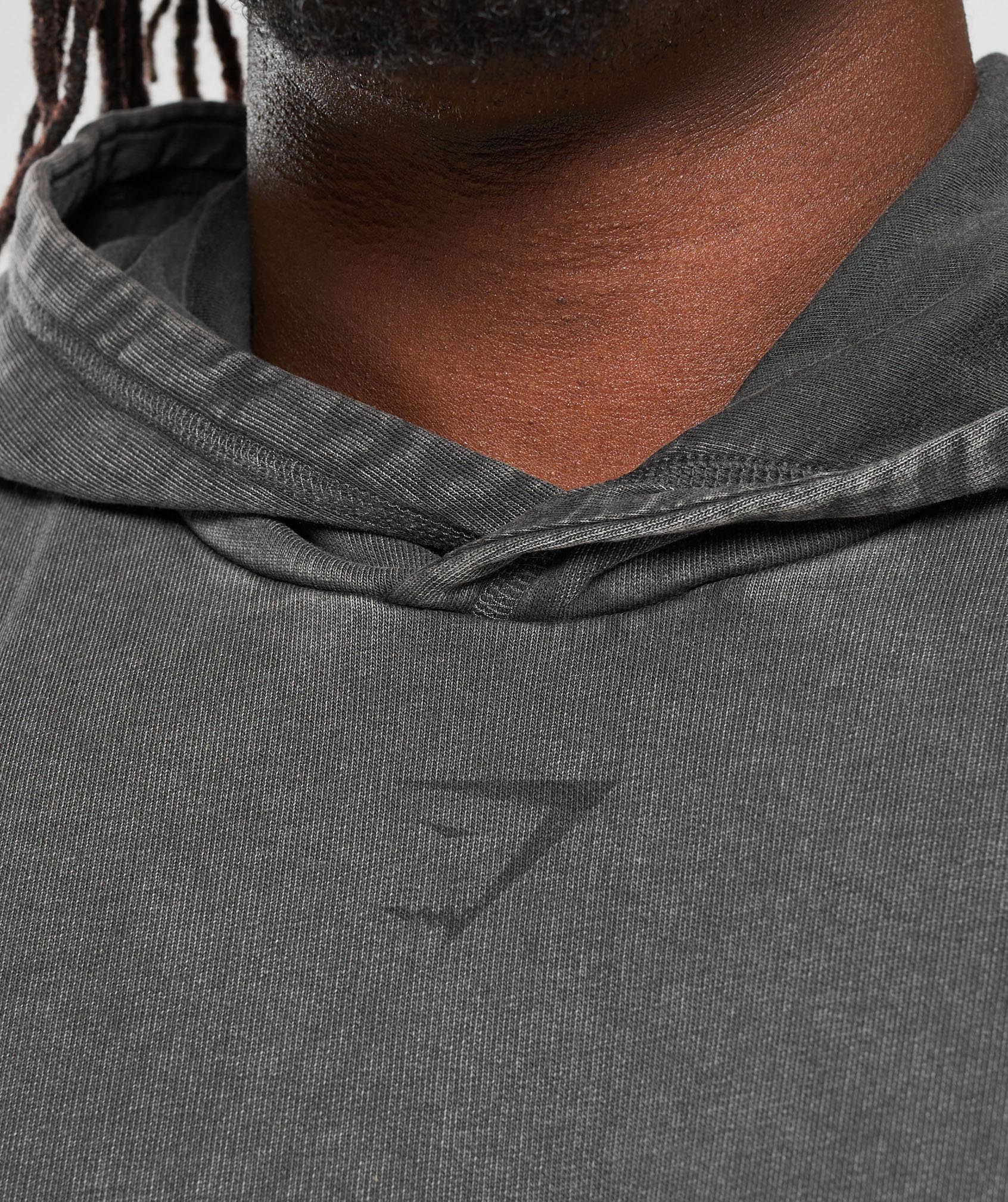 Gymshark Heritage Washed Hoodie - Onyx Grey - Image 5