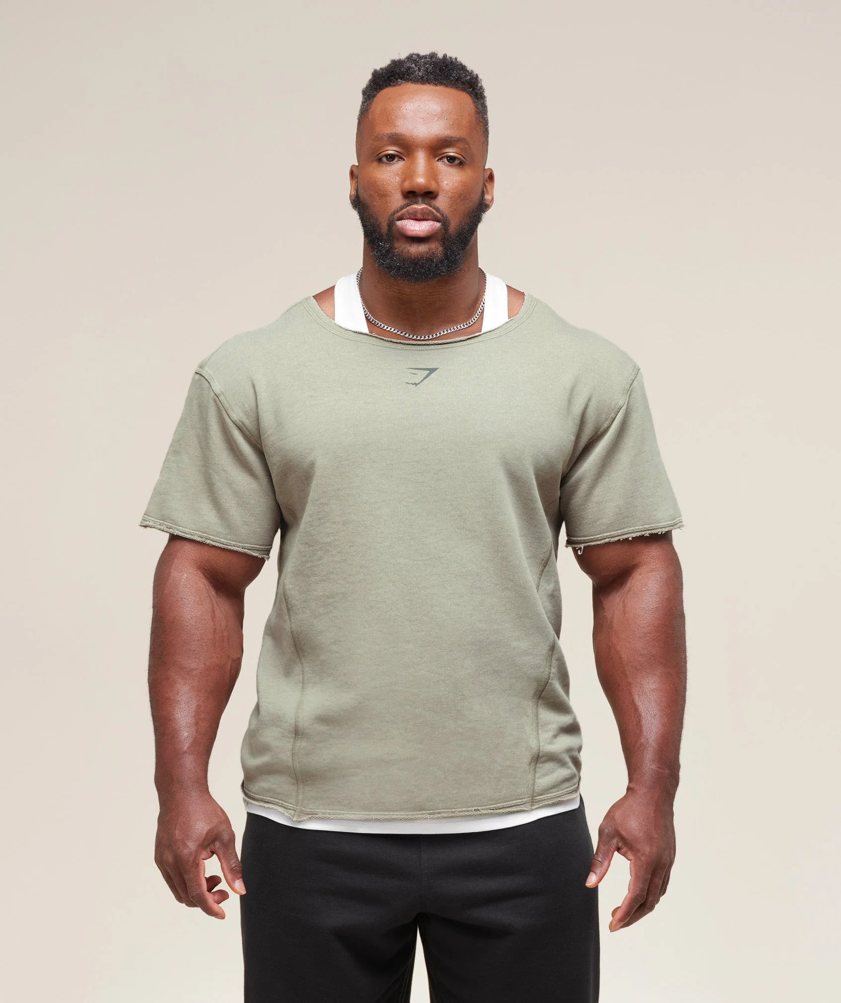 Gymshark Heritage Washed Rag Top - Stone Grey - Image 2
