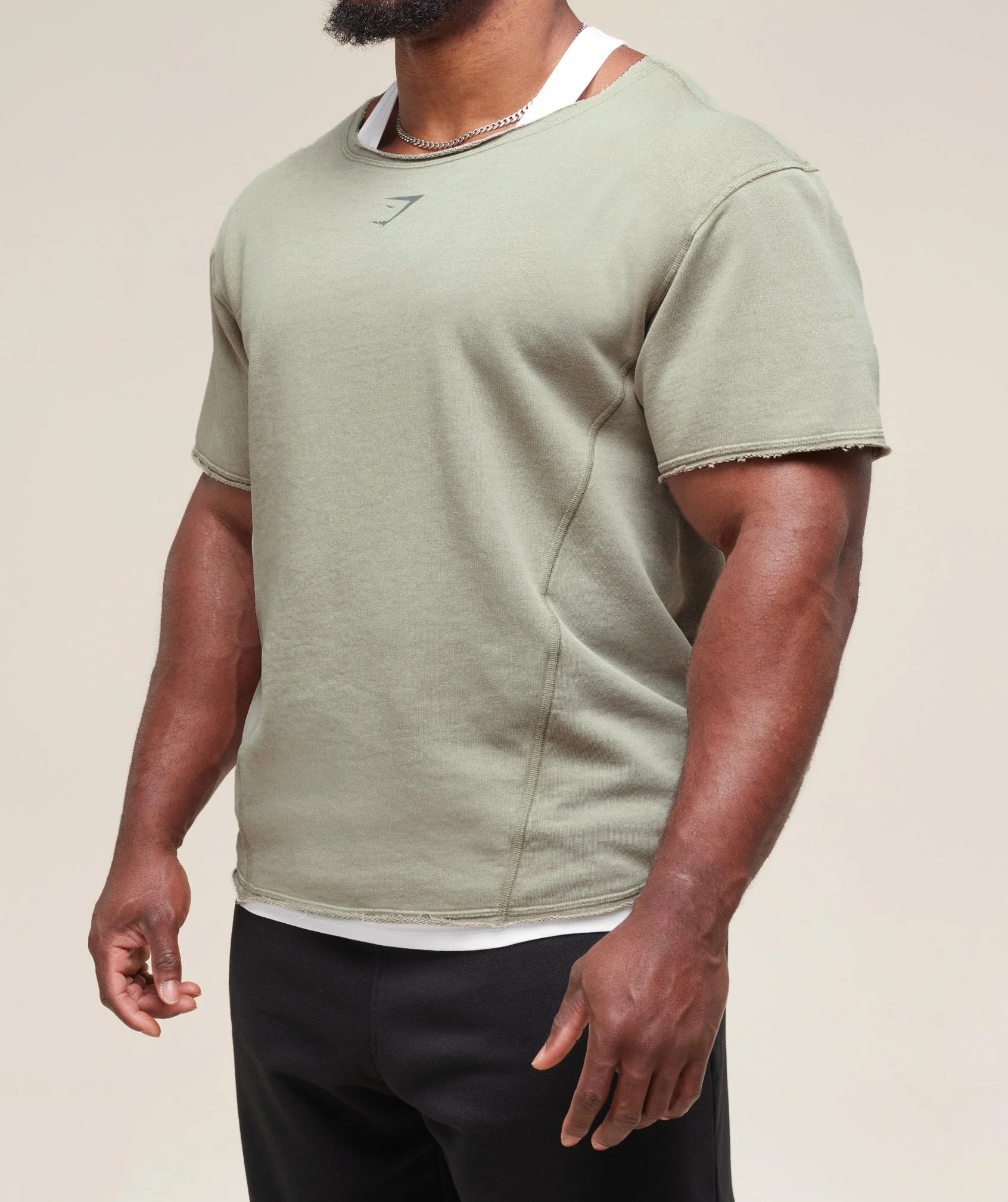 Gymshark Heritage Washed Rag Top - Stone Grey - Image 3
