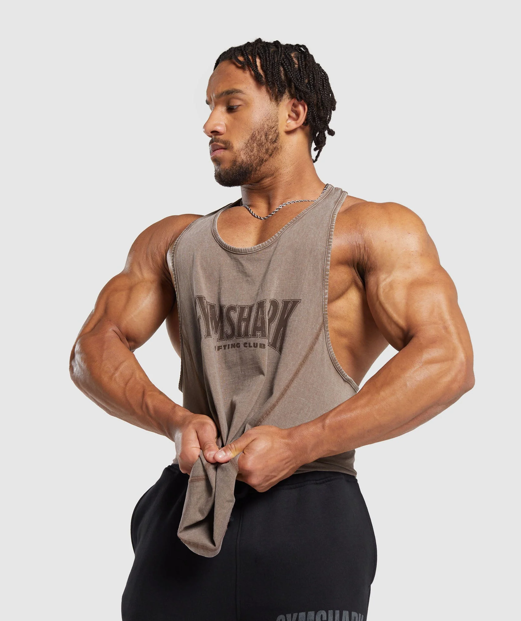 Gymshark Heritage Washed Stringer - Penny Brown - Image 7