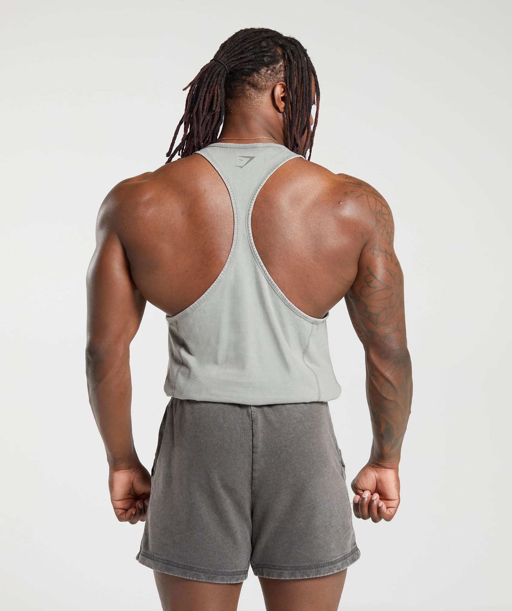 Gymshark Heritage Washed Stringer - Smokey Grey - Image 2