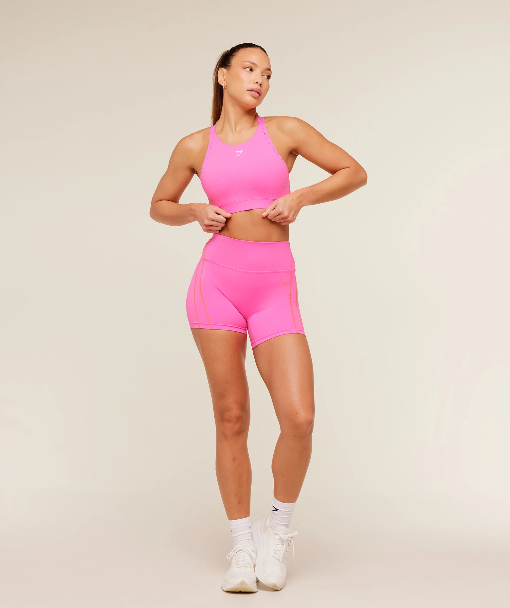 Gymshark High Coverage High Support Sports Bra - Electric Pink - Image 4
