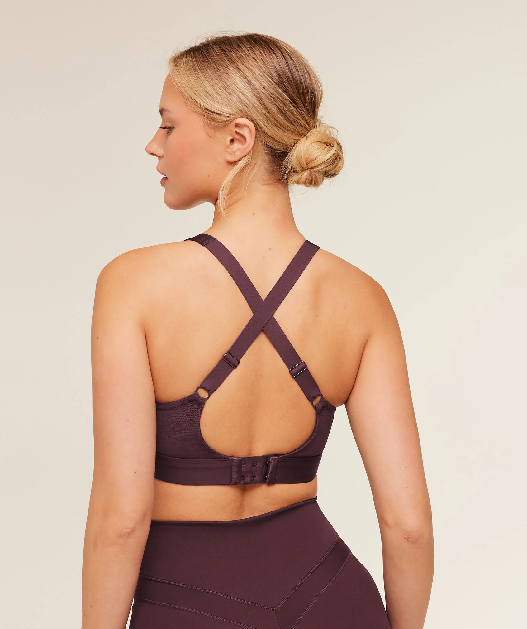 Gymshark High Support Ruched Sports Bra - Cherry Purple - Image 2
