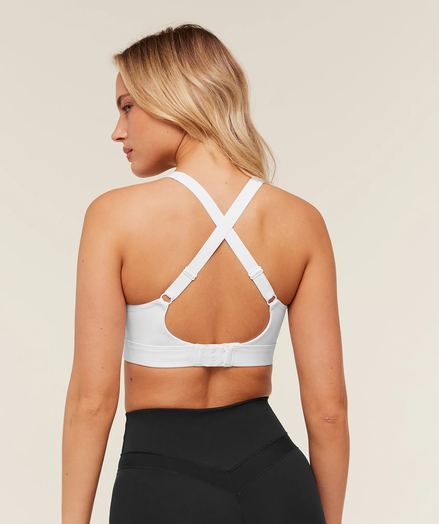 Gymshark High Support Ruched Sports Bra - GS White - Image 2