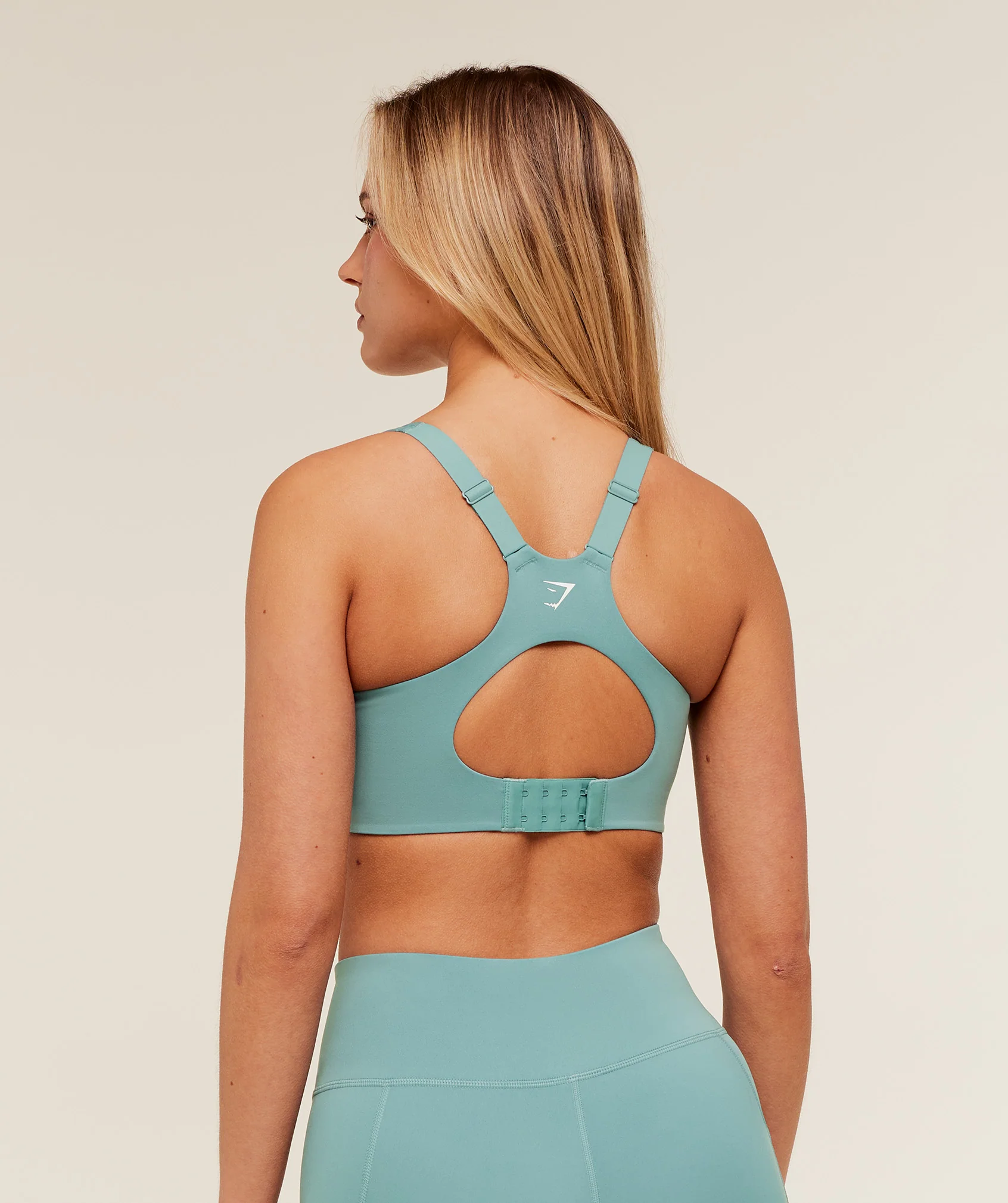 Gymshark High Support V-Neck Sports Bra - GS Storm Blue - Image 2