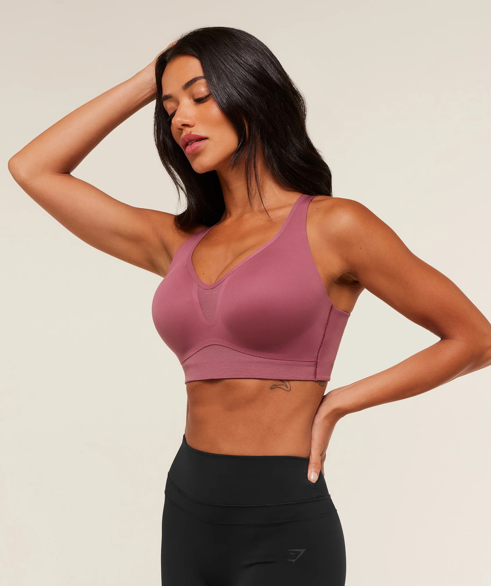 Gymshark High Support V-Neck Sports Bra - Reset Pink - Image 3