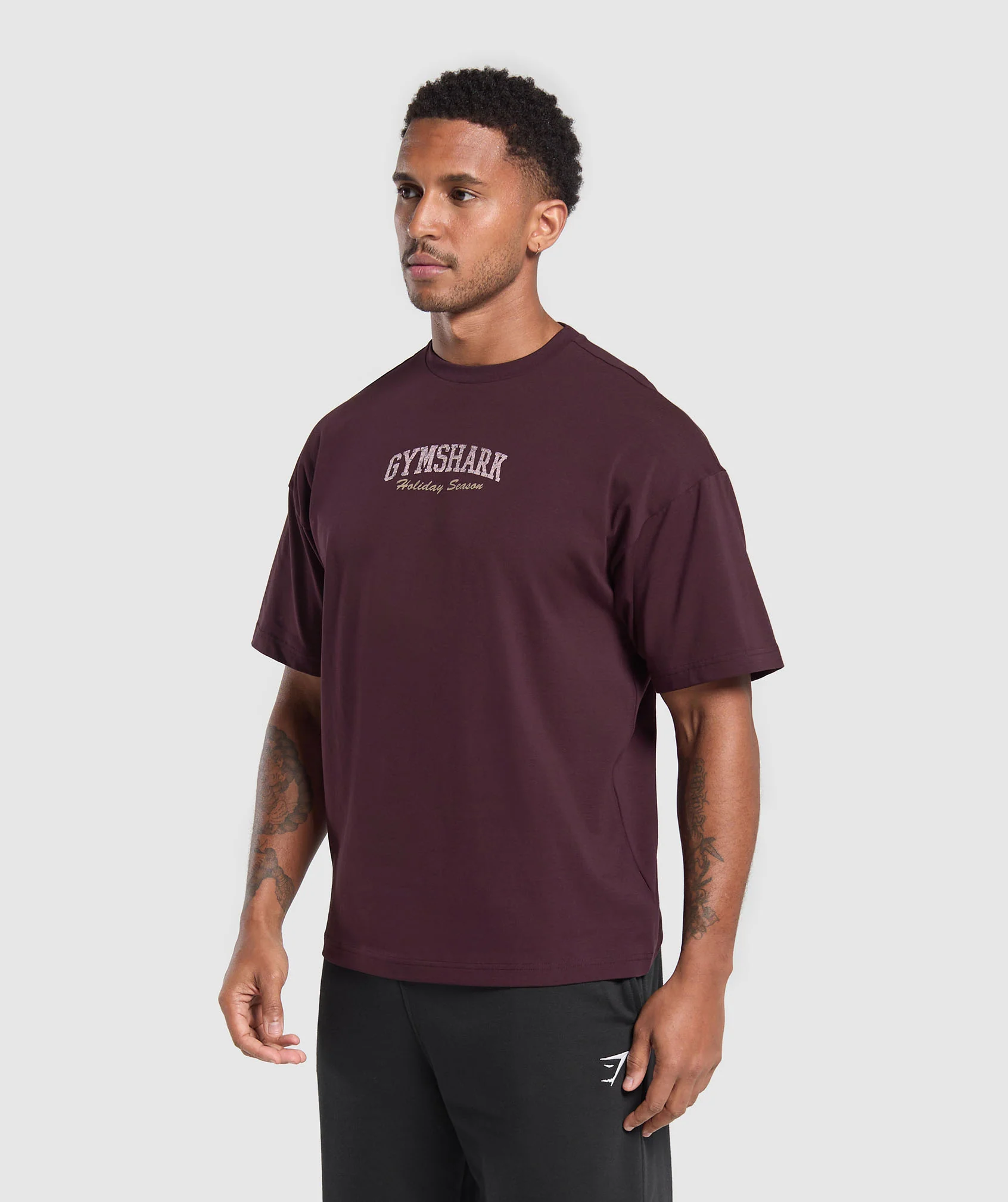 Gymshark Holiday Season Graphic T-Shirt - Depth Purple - Image 3
