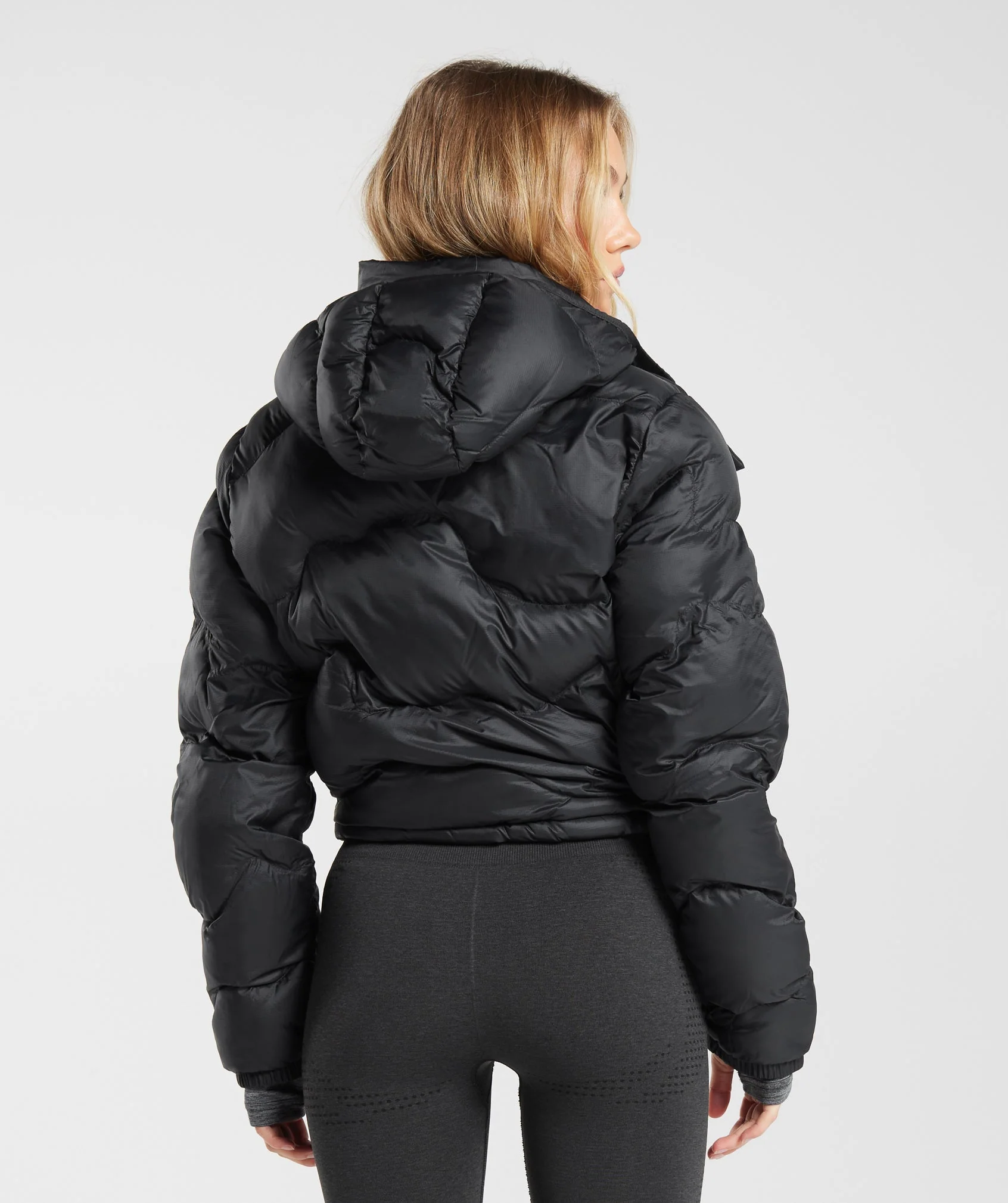 Gymshark Hull Midi Puffer Jacket - Black - Image 2