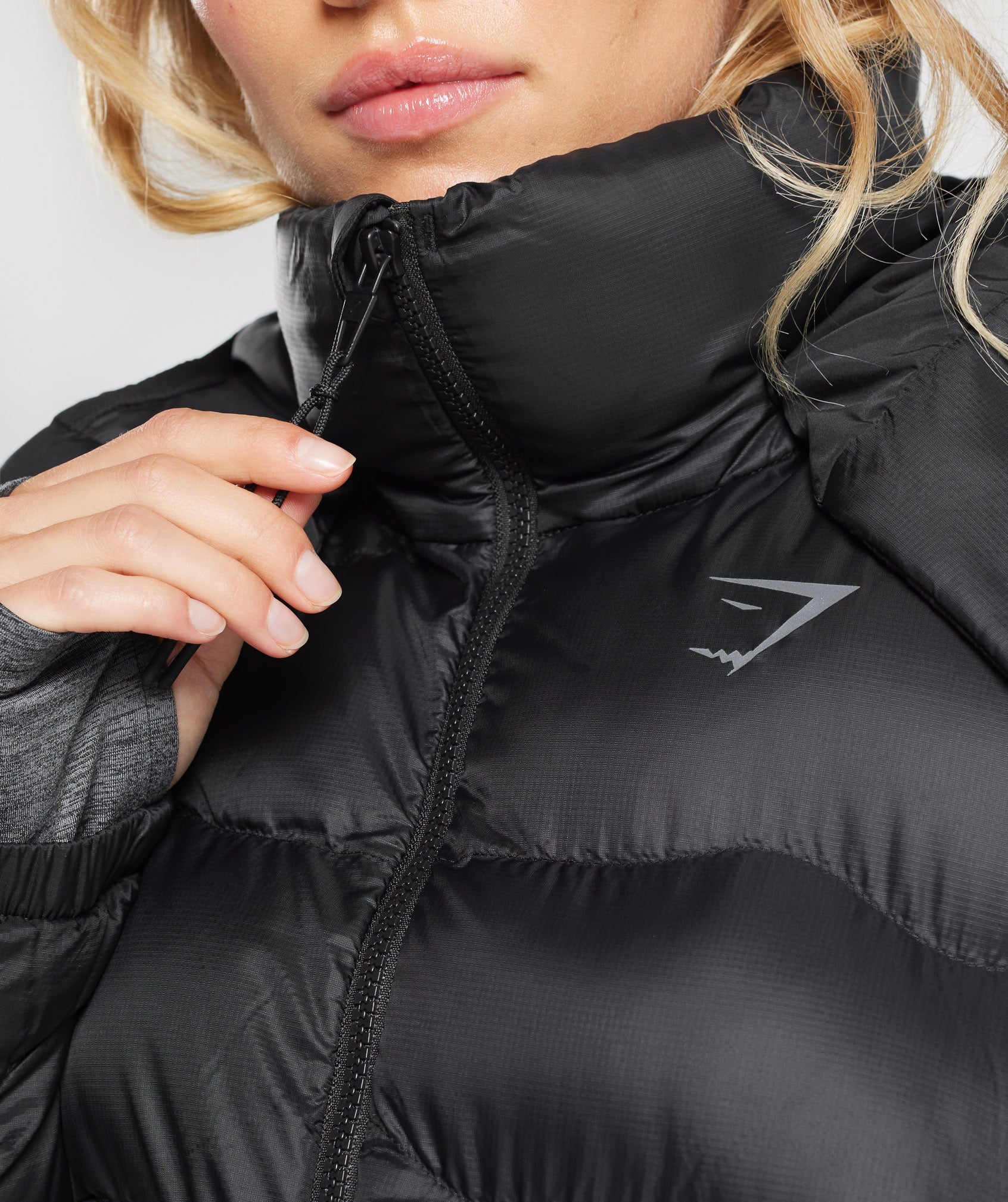 Gymshark Hull Midi Puffer Jacket - Black - Image 7