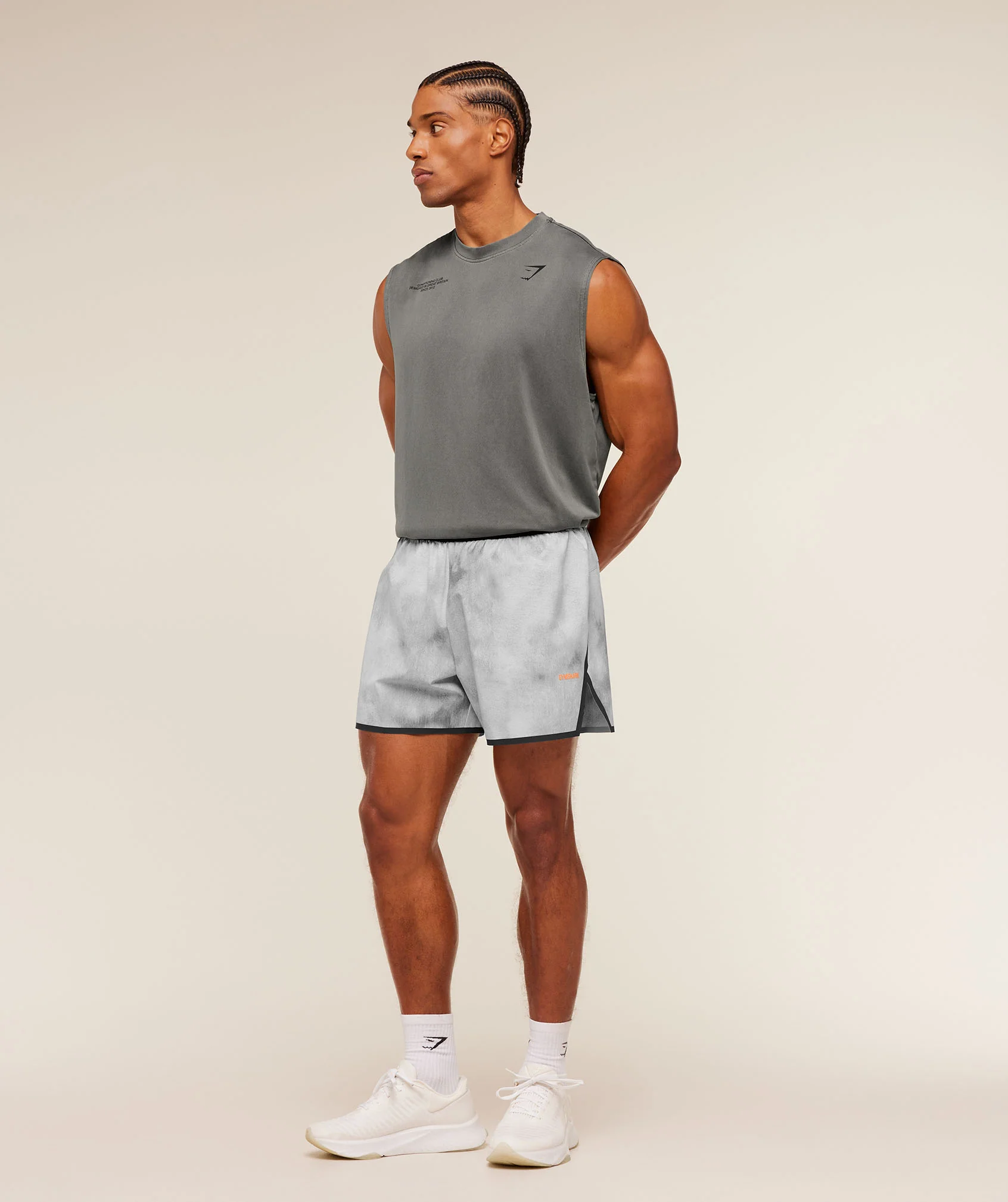 Gymshark Hybrid 5" Performance Shorts - Smokey Grey - Image 5