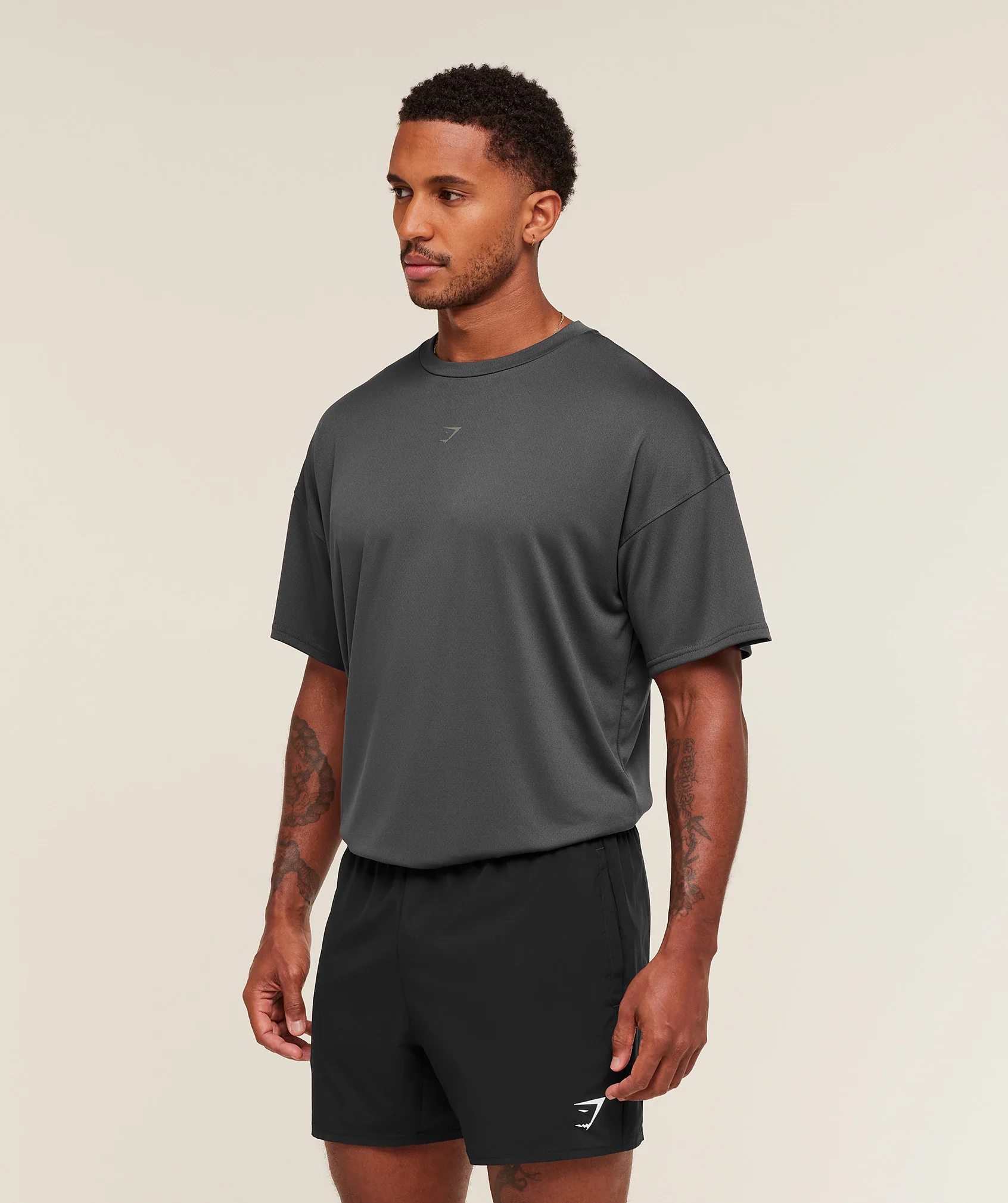 Gymshark Hybrid Athlete T-Shirt - Grey - Image 3