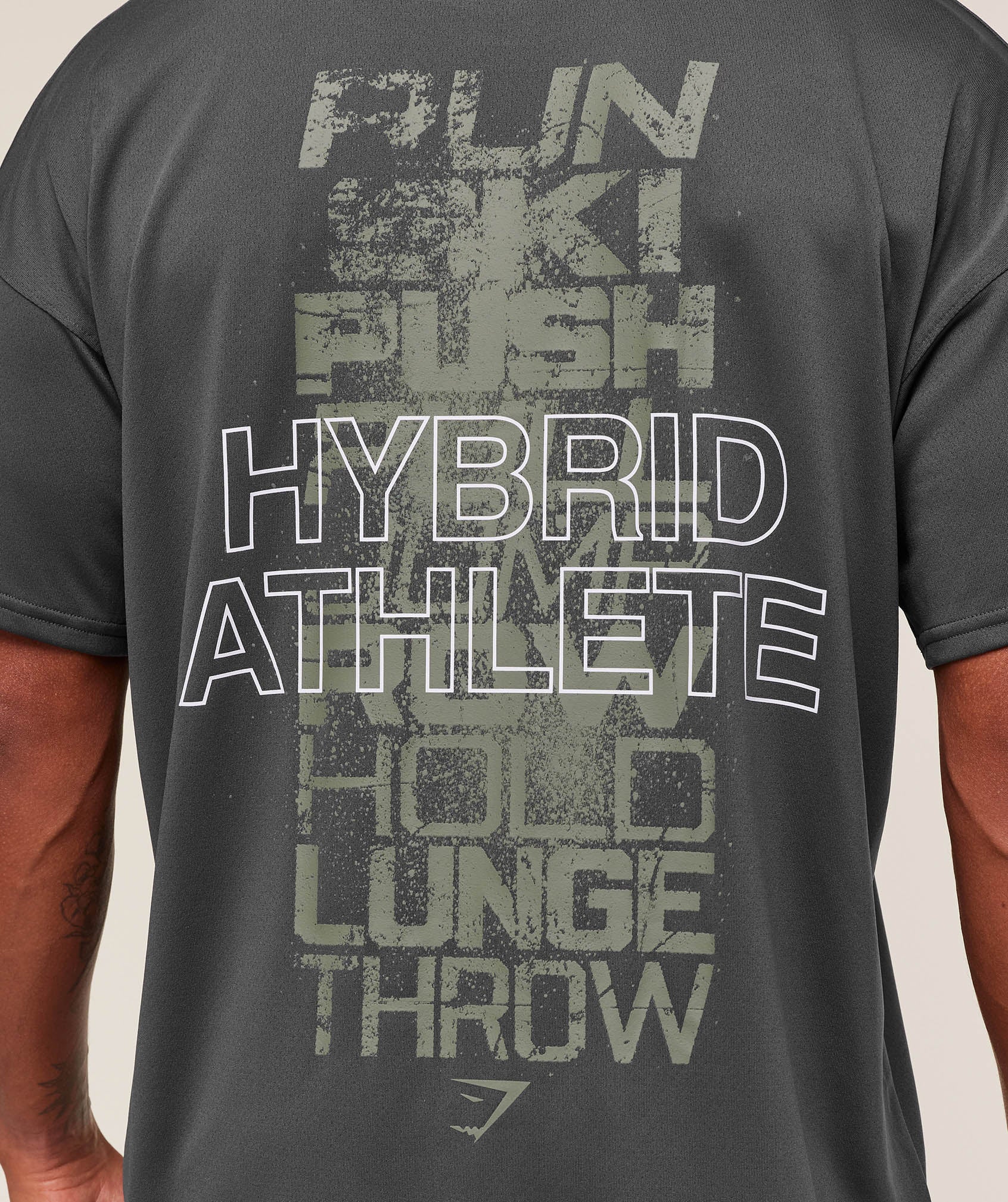 Gymshark Hybrid Athlete T-Shirt - Grey - Image 6