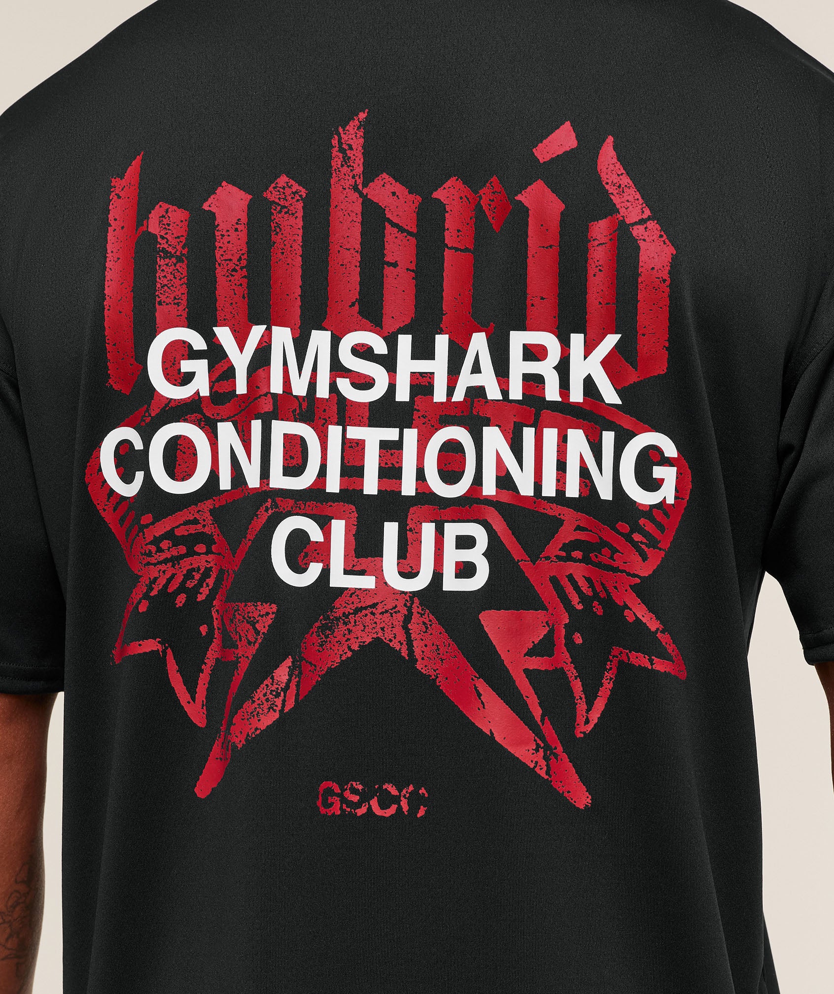 Gymshark Hybrid Graphic T-Shirt - Black - Image 6