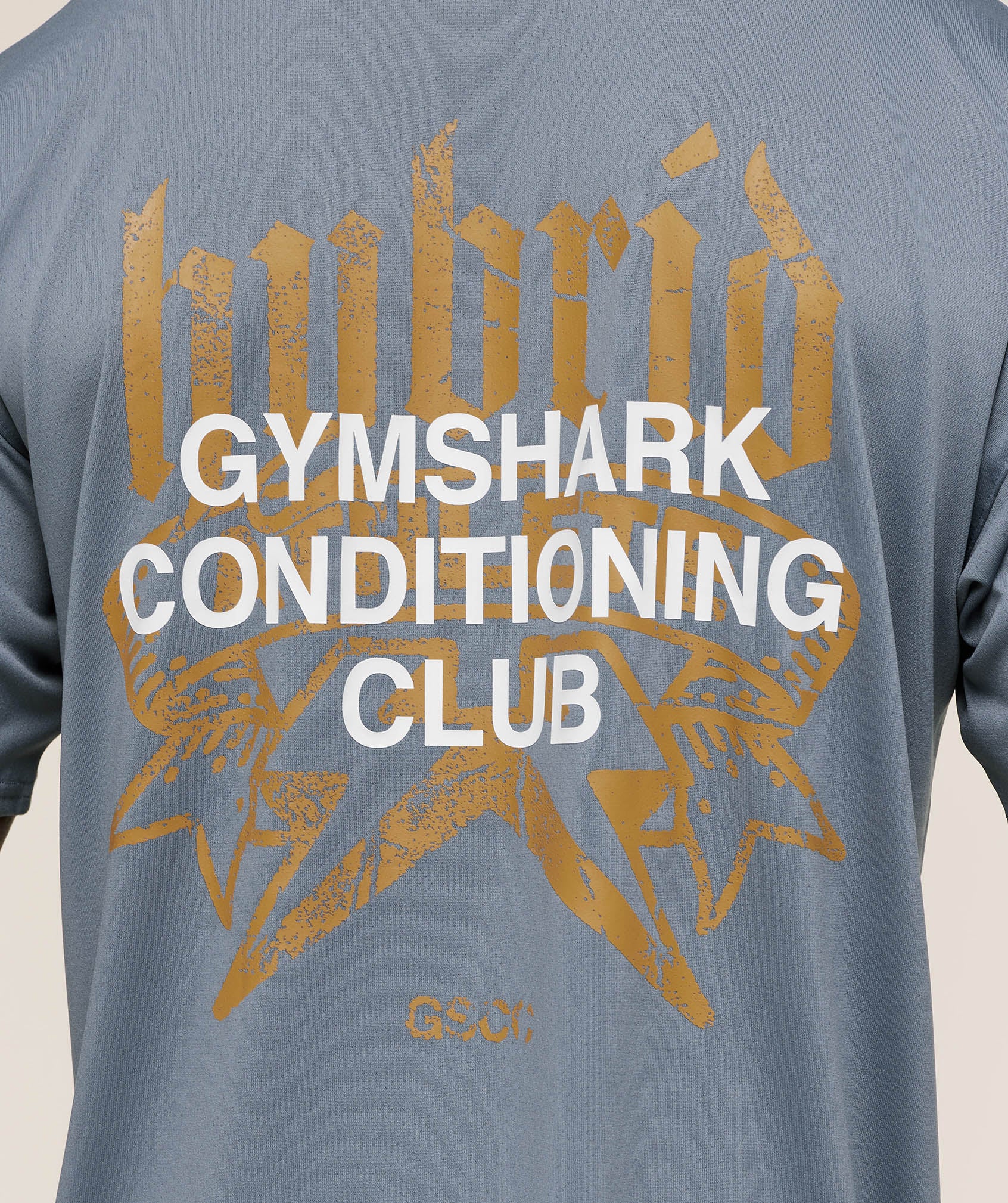 Gymshark Hybrid Graphic T-Shirt - Iron Blue - Image 6
