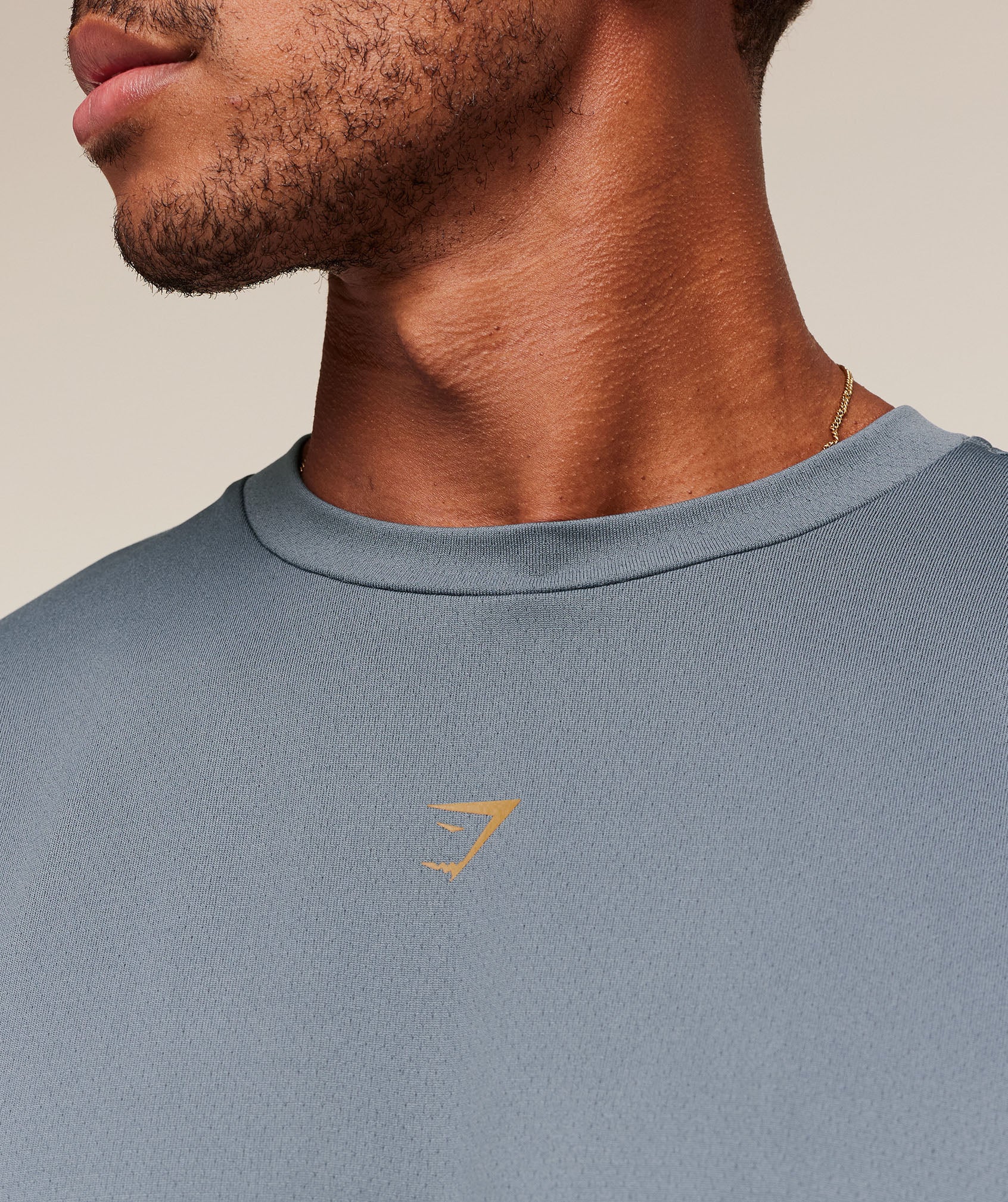 Gymshark Hybrid Graphic T-Shirt - Iron Blue - Image 7