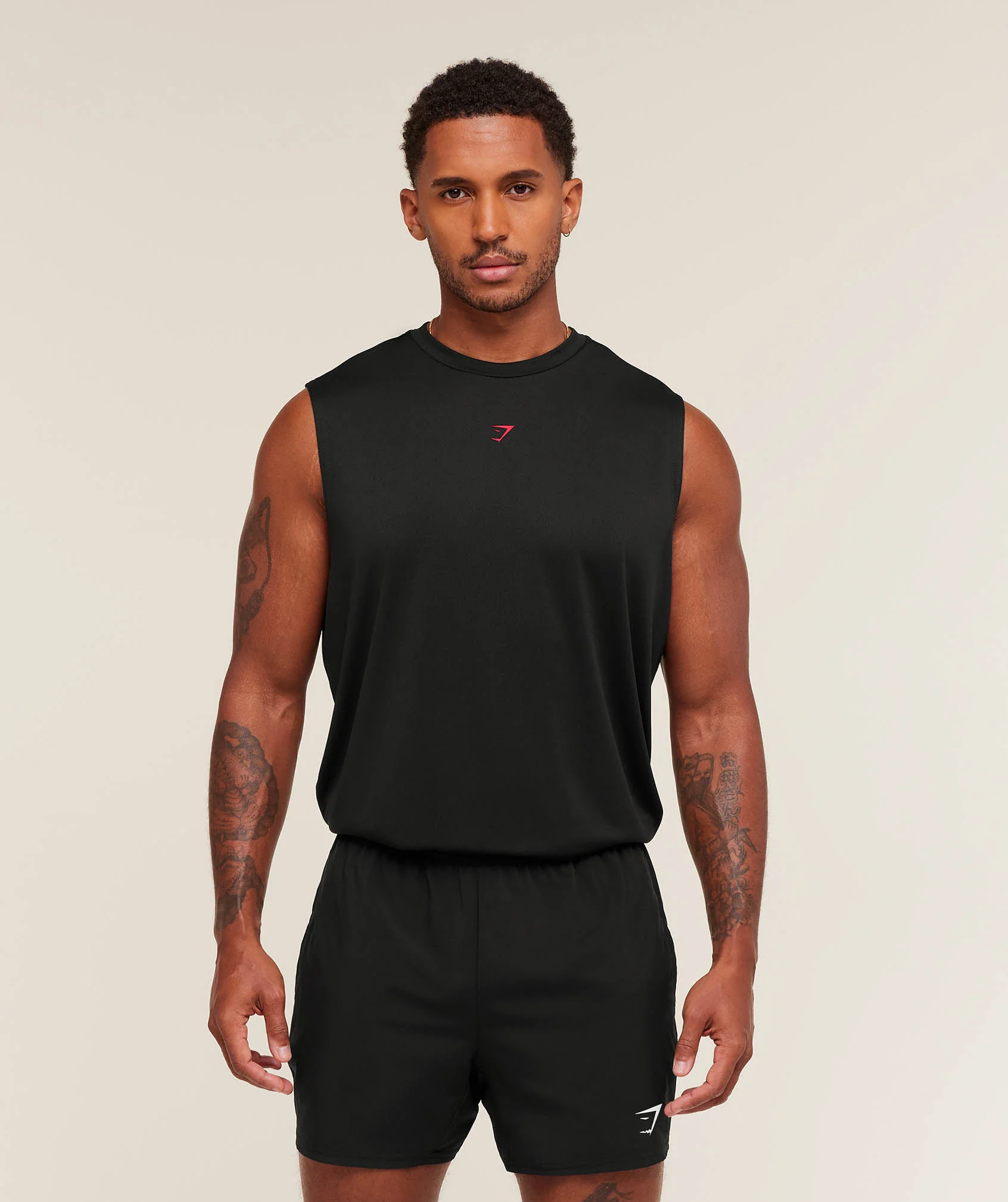 Gymshark Hybrid Graphic Tank - Black - Image 2