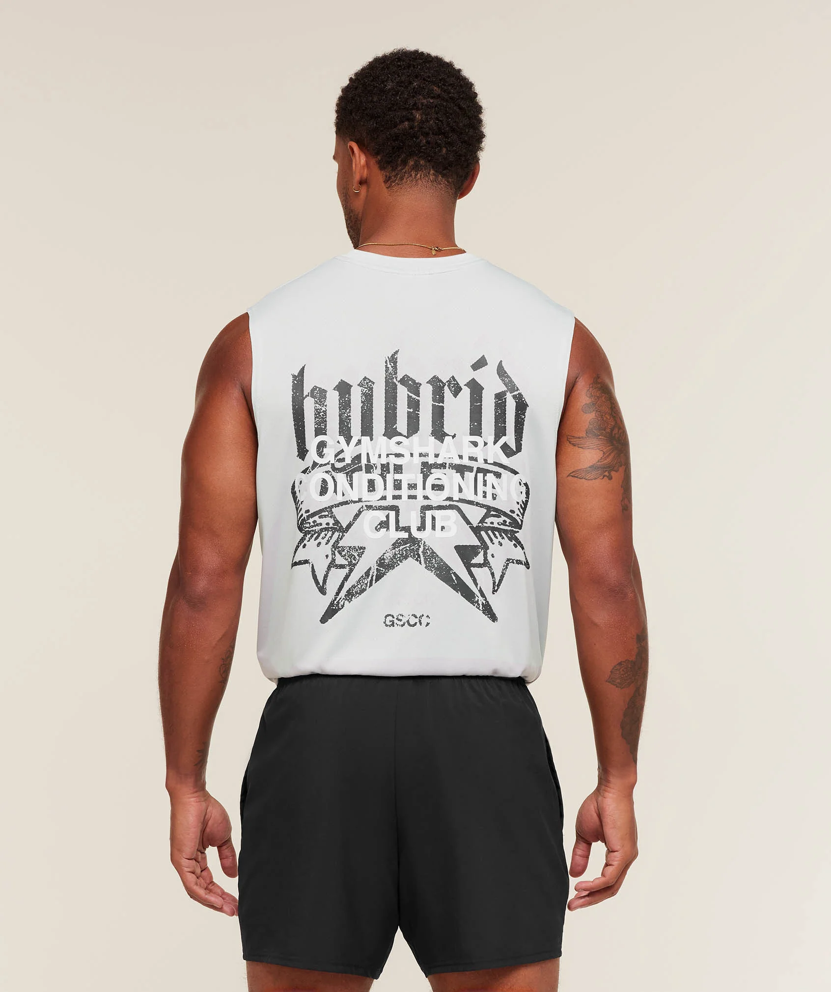Gymshark Hybrid Graphic Tank - Light Grey