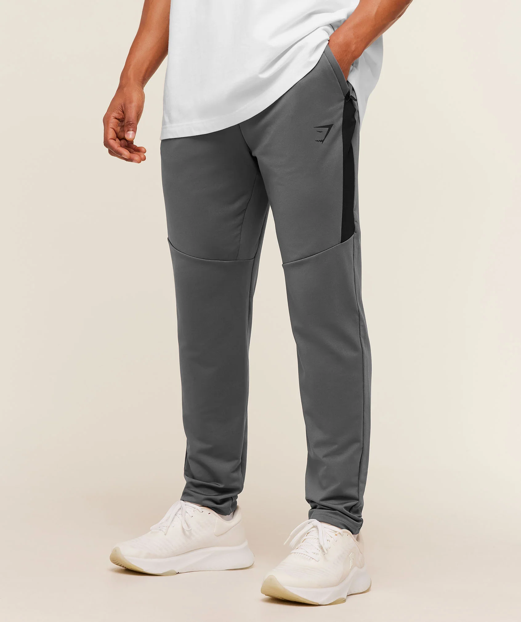 Gymshark Hybrid Sport Pants - Dark Grey/Black - Image 2