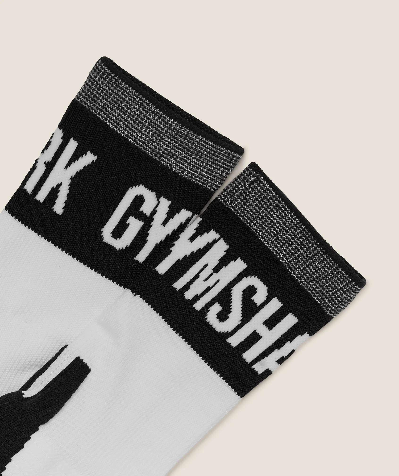 Gymshark Hybrid Training Grip Socks Single - White/Black - Image 3
