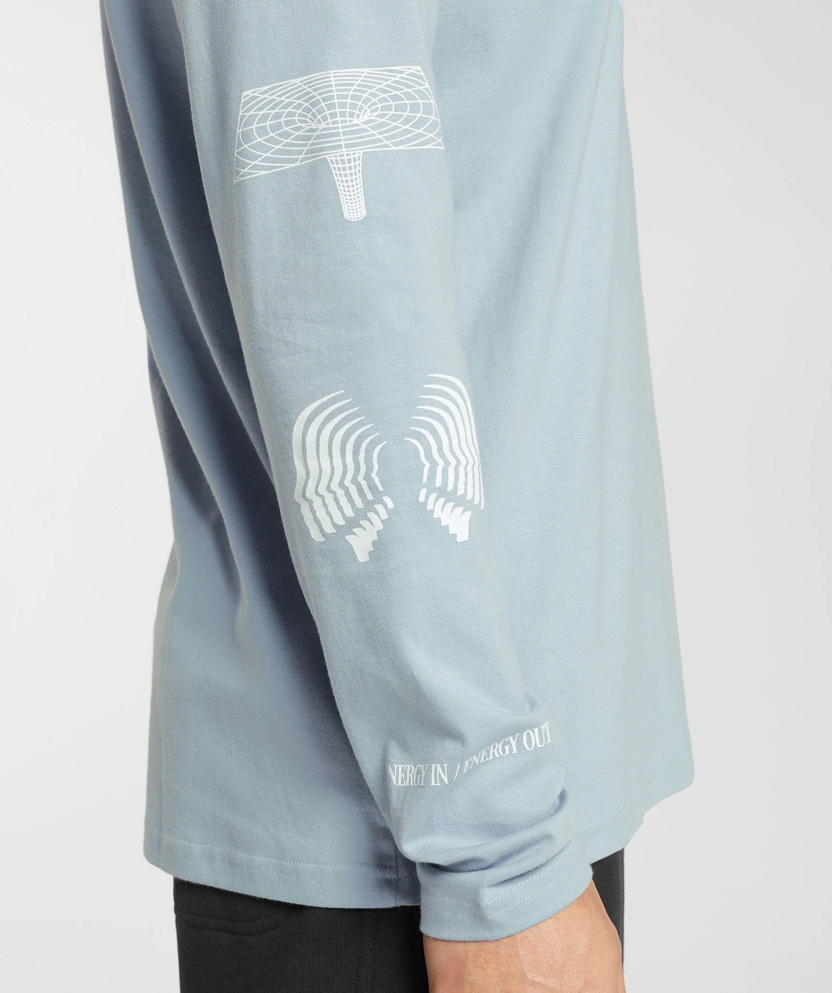 Gymshark Hybrid Wellness Long Sleeve T-Shirt - Salt Blue - Image 6