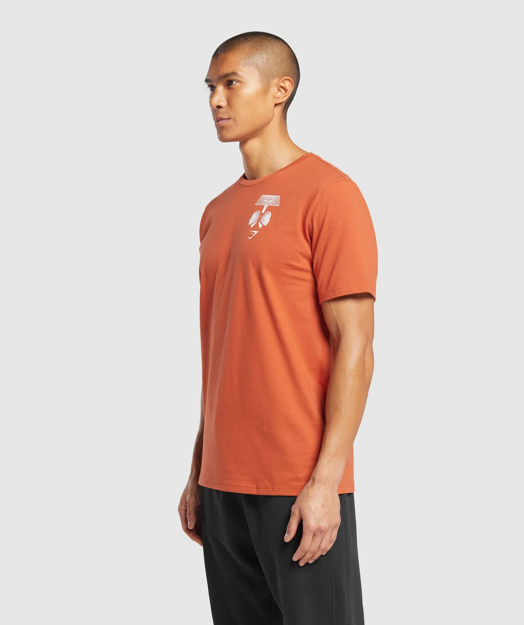 Gymshark Hybrid Wellness T-Shirt - Rust Orange - Image 3