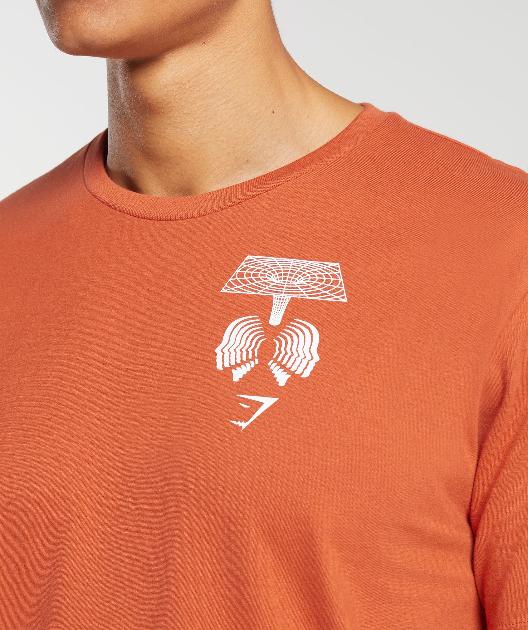 Gymshark Hybrid Wellness T-Shirt - Rust Orange - Image 6