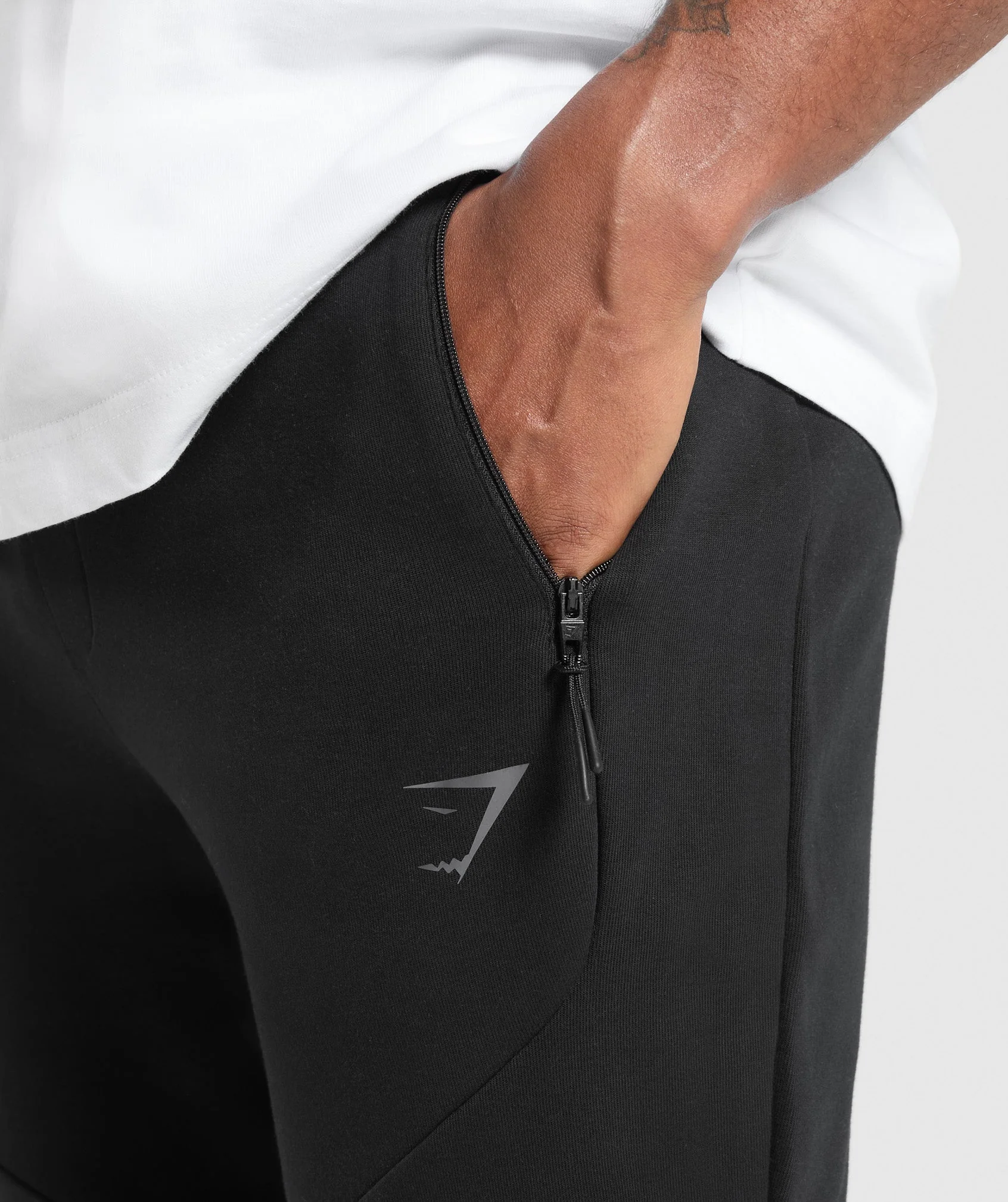 Gymshark Interlock Tech Joggers - Black - Image 5