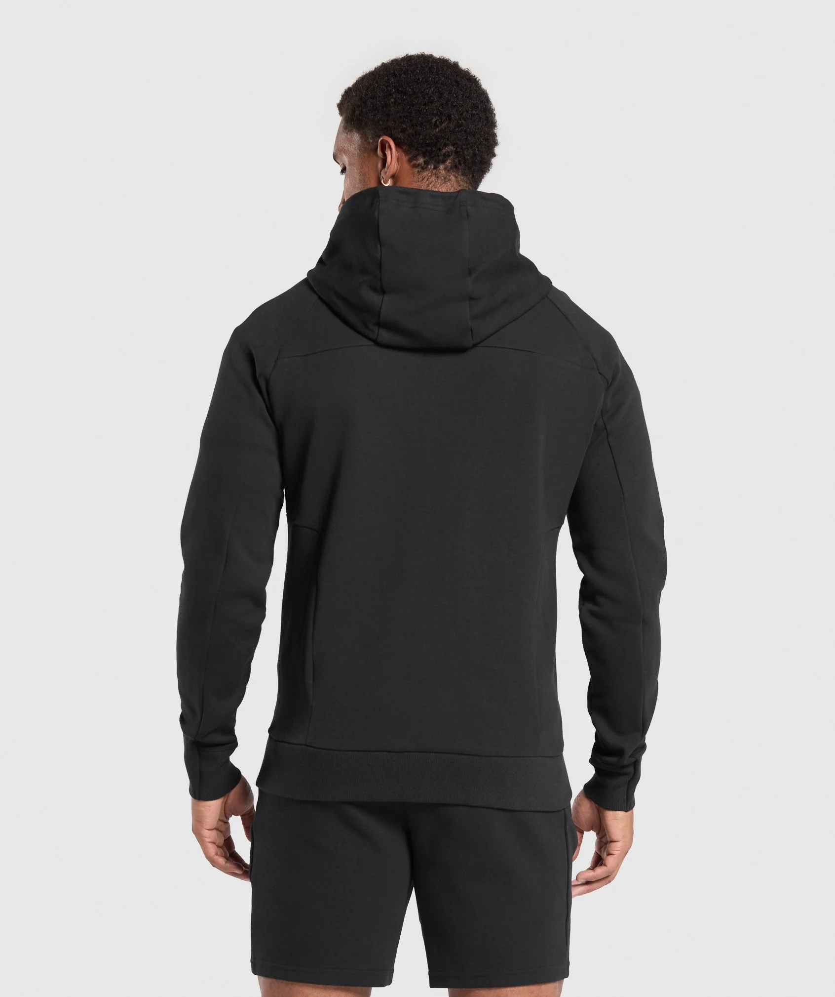 Gymshark Interlock Tech Zip Up Hoodie - Black - Image 2