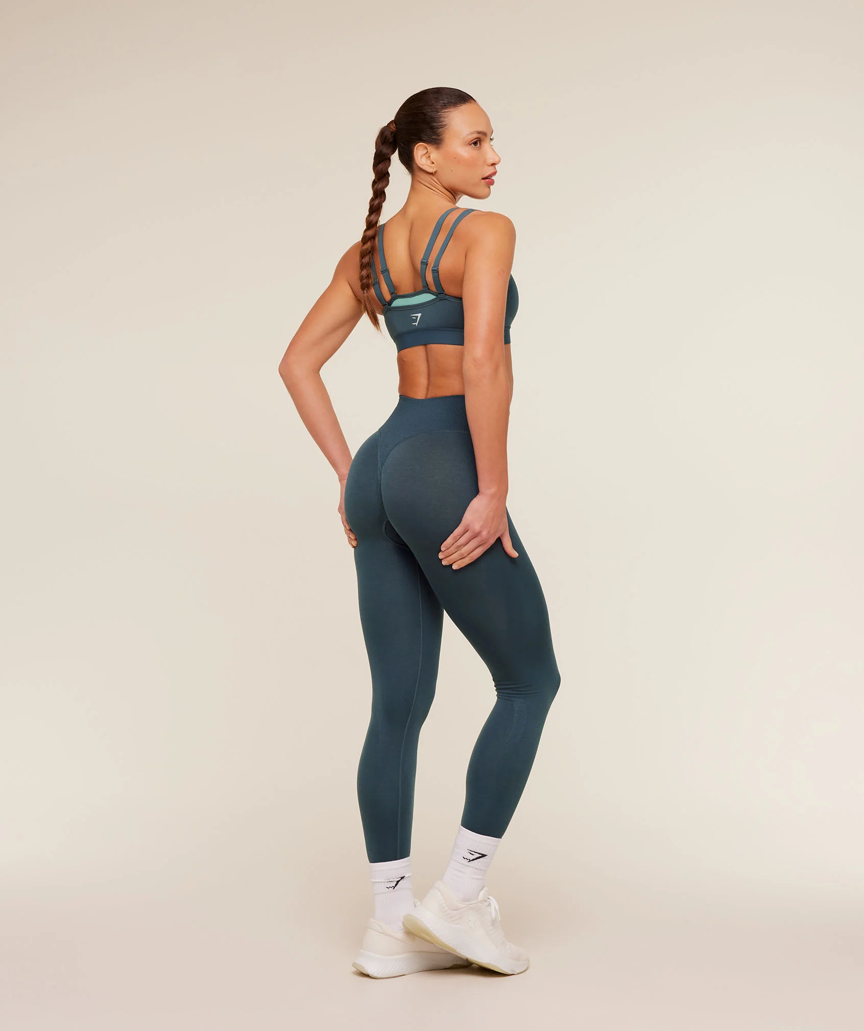 Gymshark Interval Seamless Leggings - Stealth Blue - Image 5