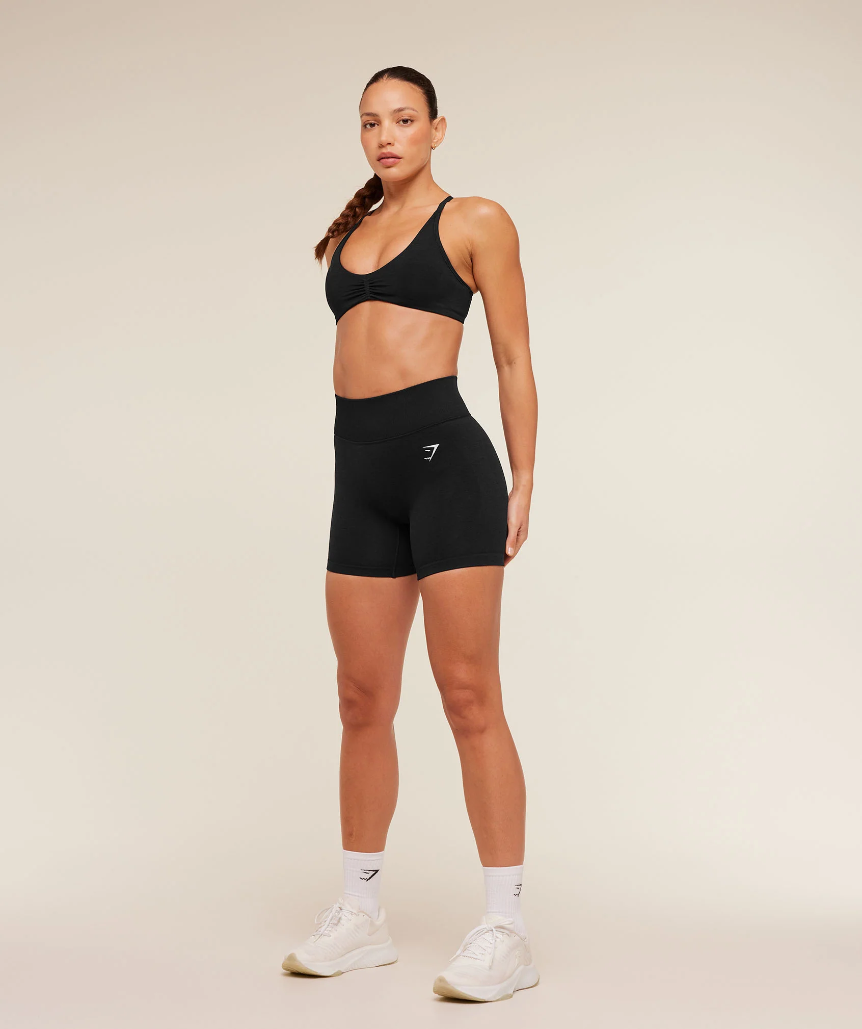 Gymshark Interval Seamless Light Support Sports Bra - Black - Image 5