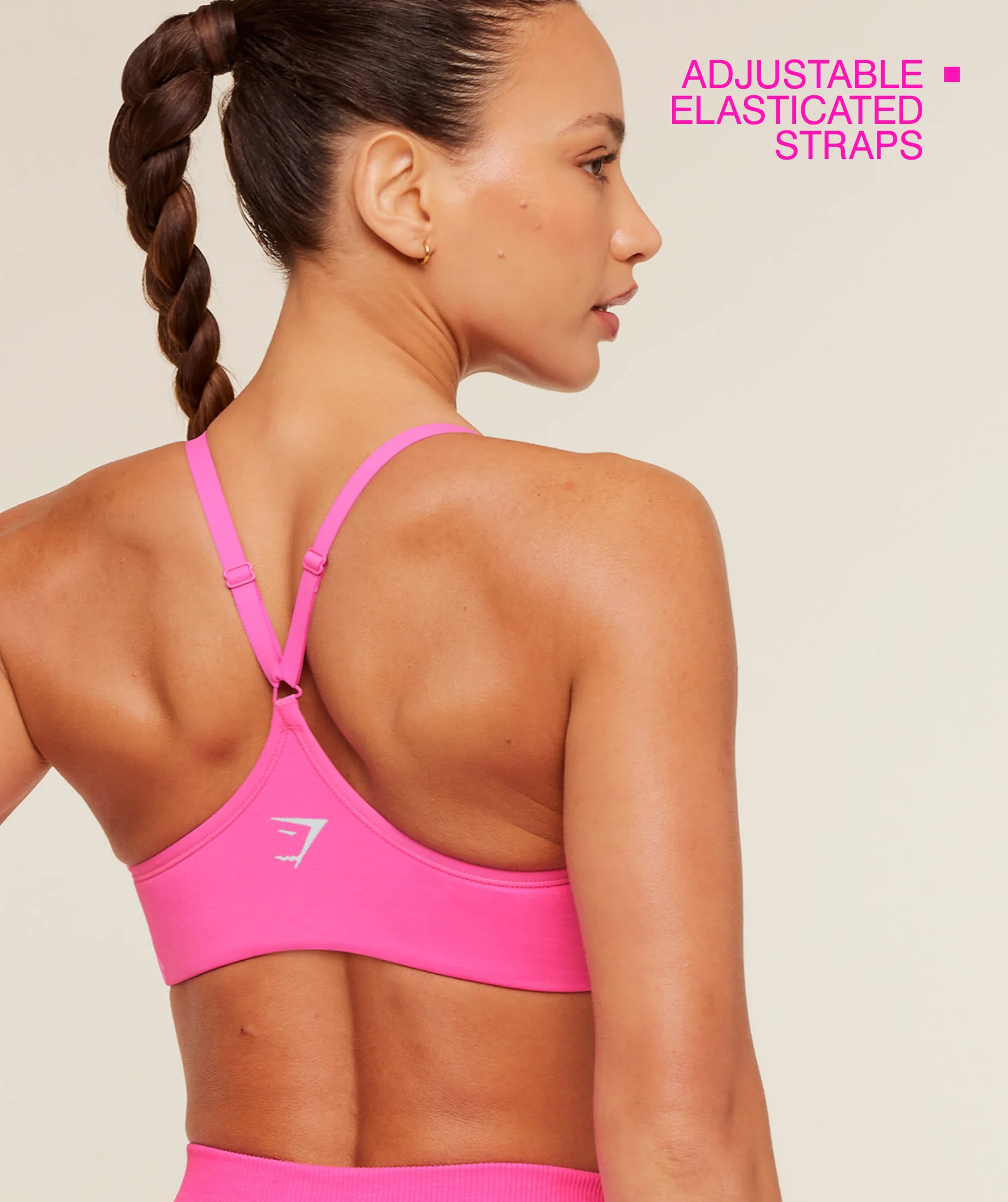 Gymshark Interval Seamless Light Support Sports Bra - Electric Pink - Image 3