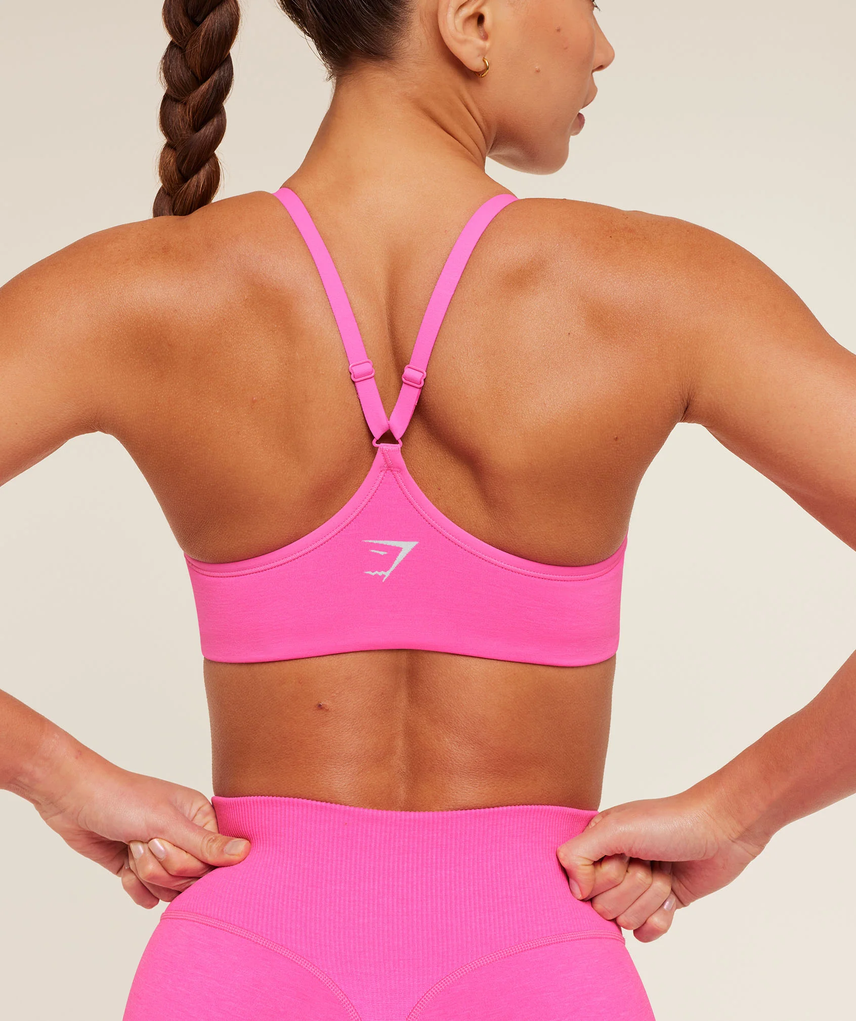 Gymshark Interval Seamless Light Support Sports Bra - Electric Pink - Image 7