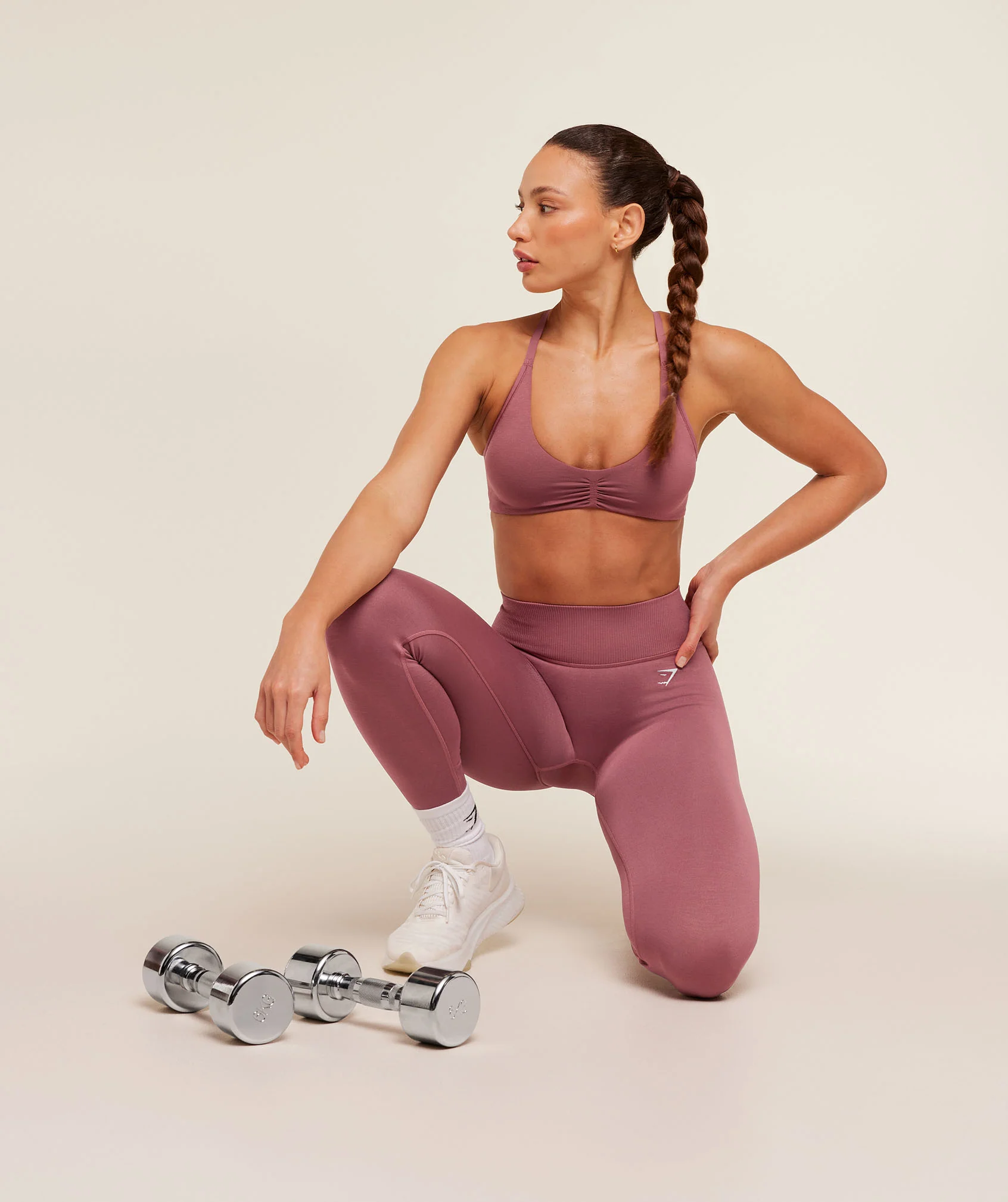 Gymshark Interval Seamless Light Support Sports Bra - Reset Pink - Image 5