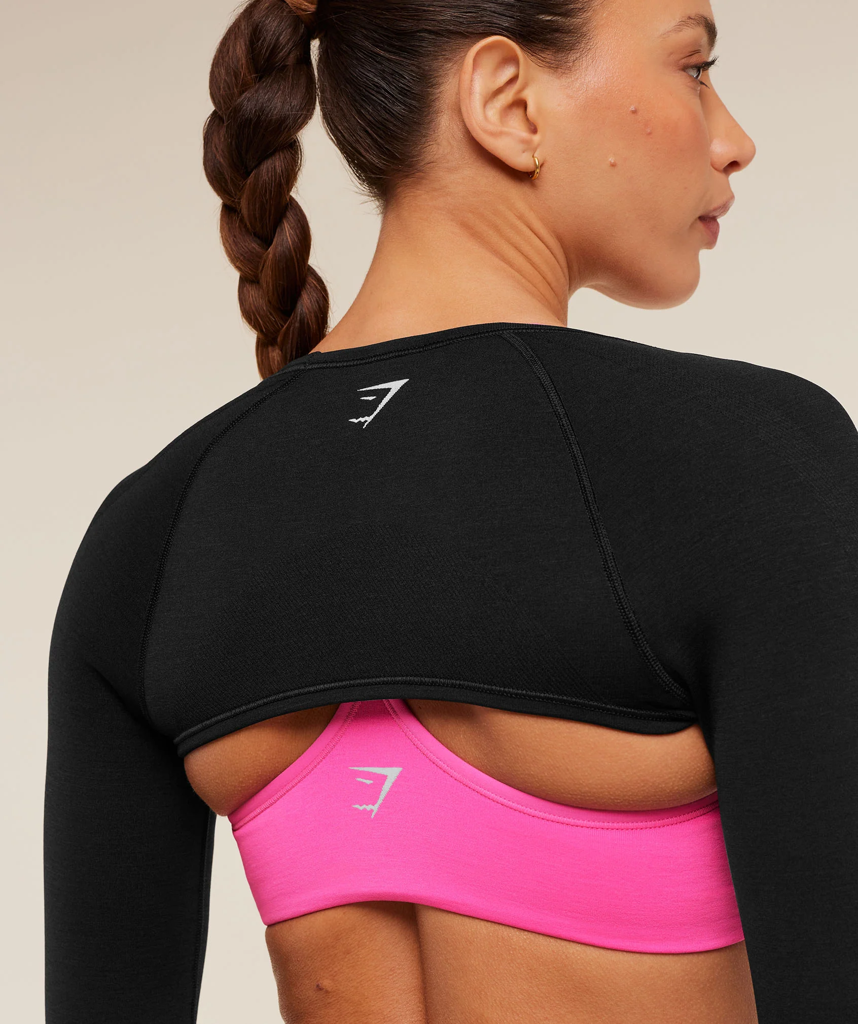 Gymshark Interval Seamless Shrug - Black - Image 8