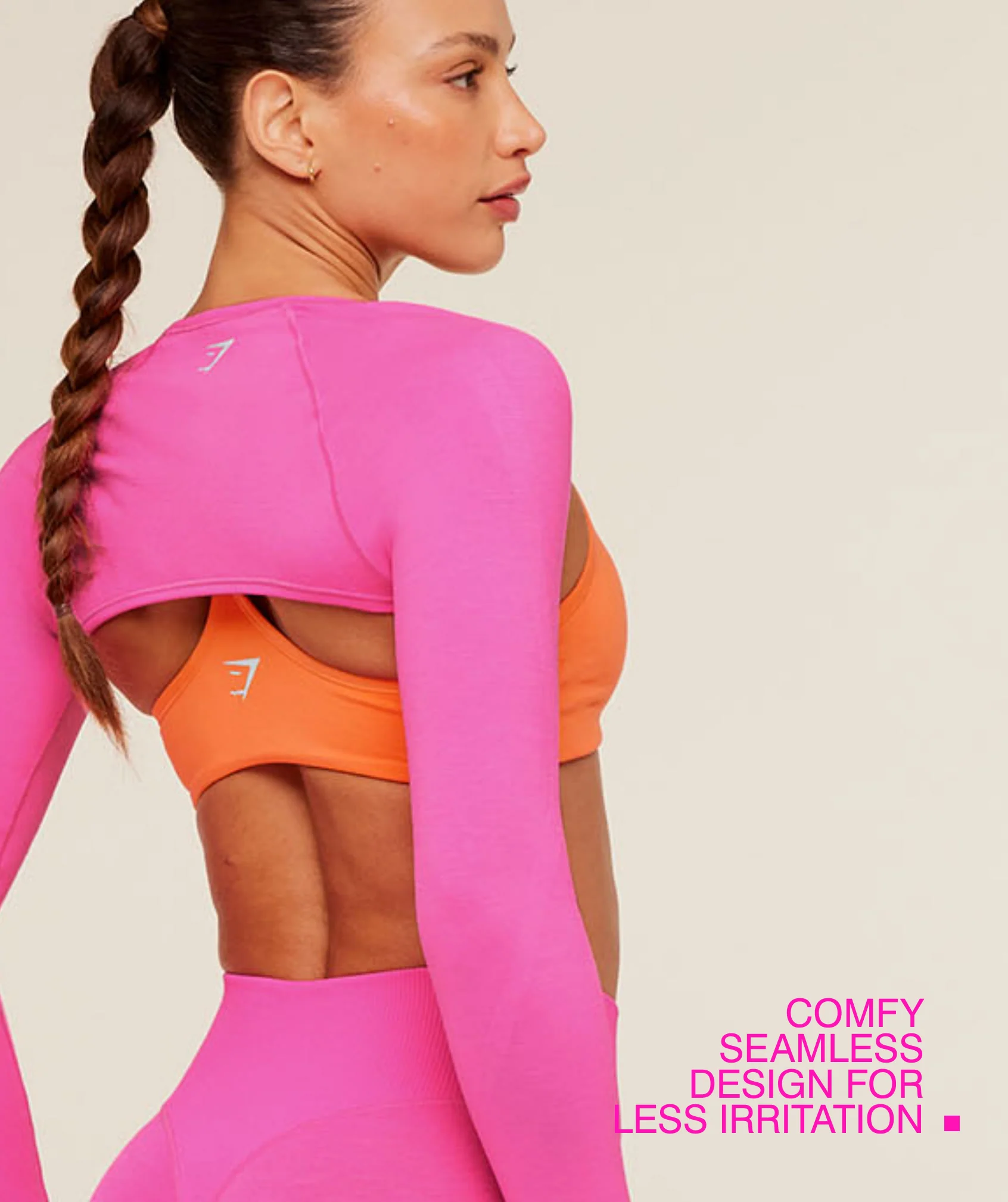 Gymshark Interval Seamless Shrug - Electric Pink - Image 3