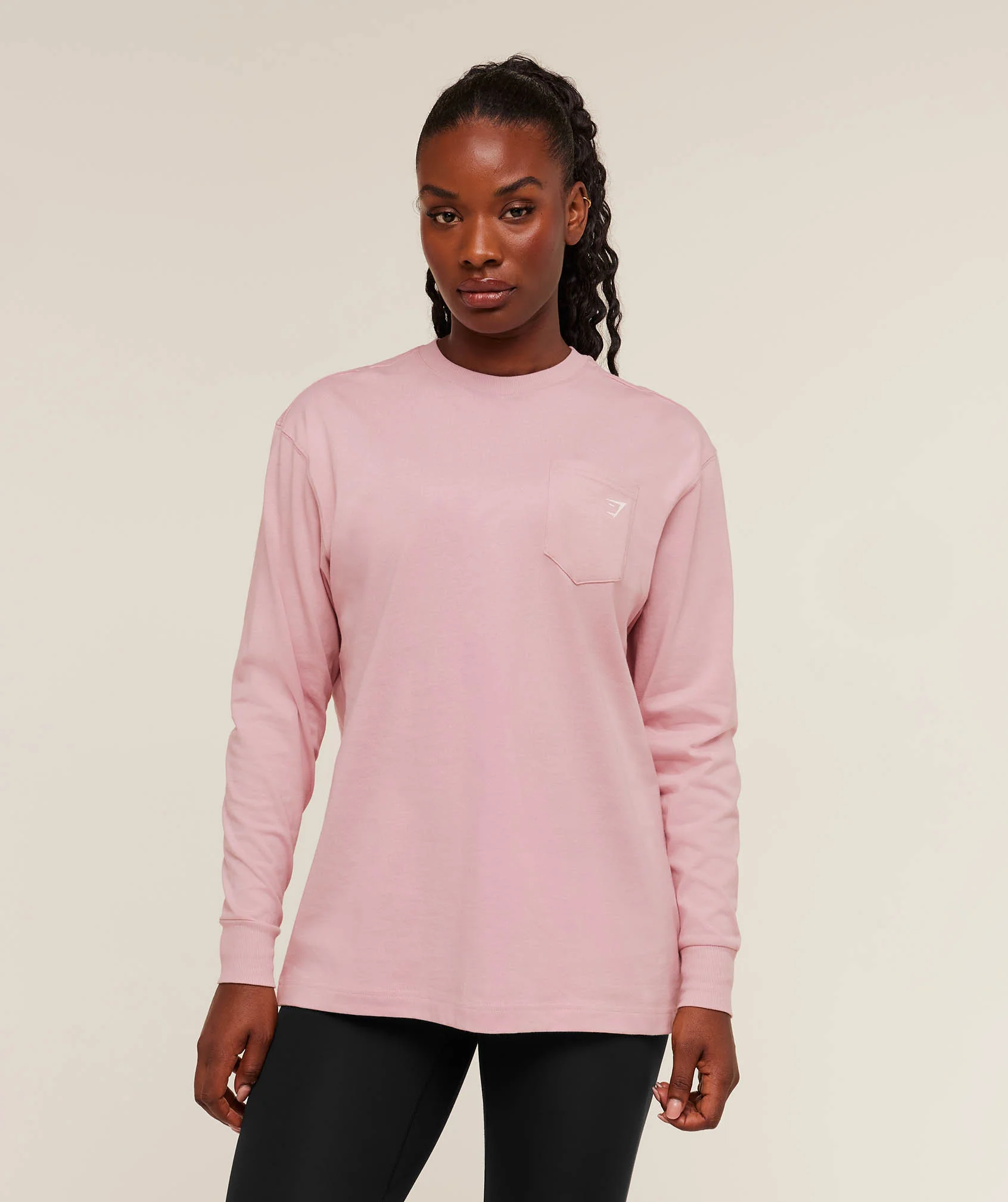 Gymshark Juicy Peach Long Sleeve T-Shirt - Cloud Pink - Image 2