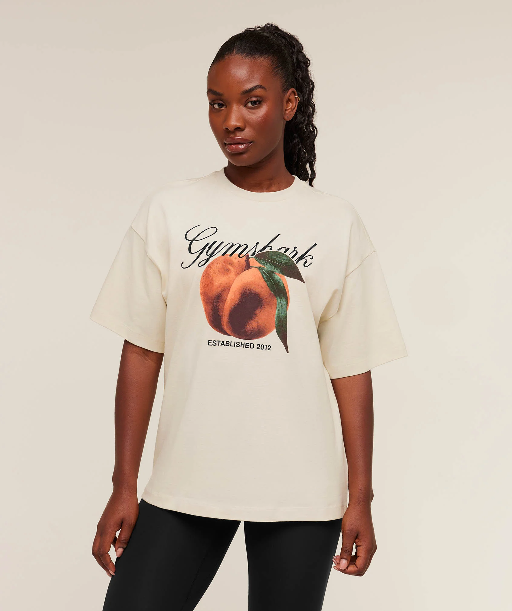 Gymshark Juicy Peach T-Shirt - Oat White