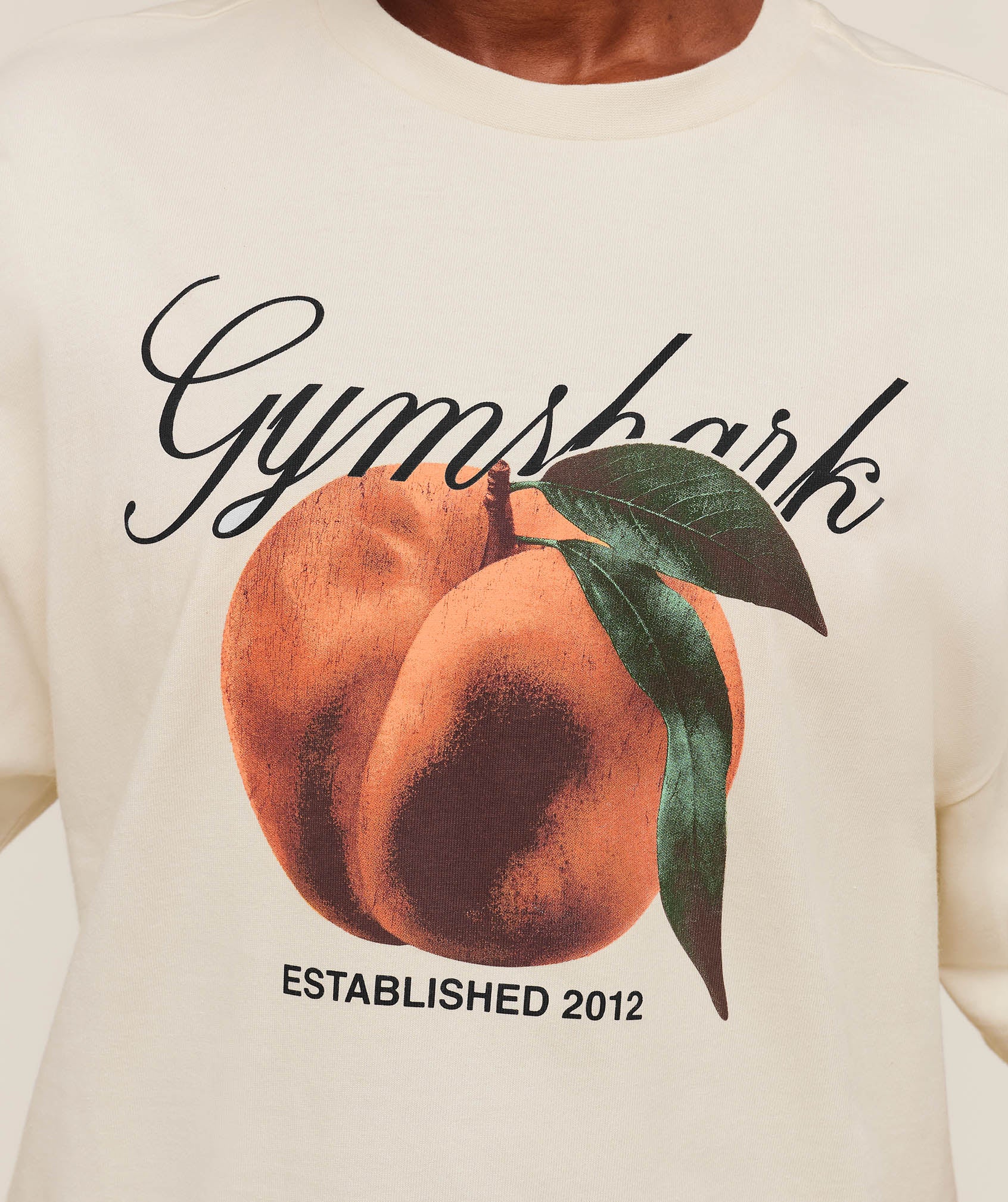 Gymshark Juicy Peach T-Shirt - Oat White - Image 5