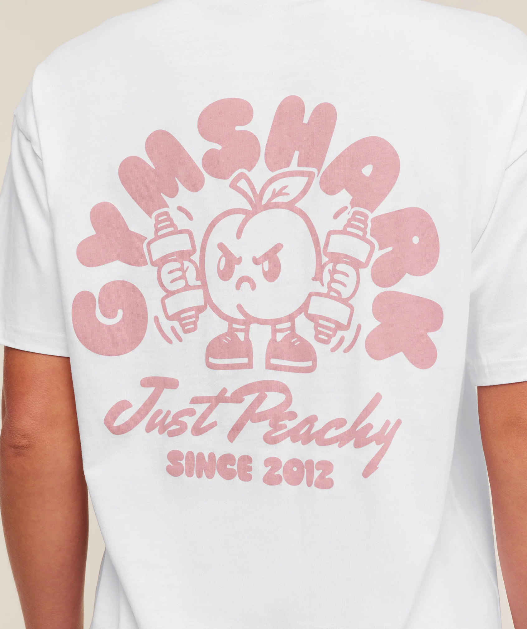 Gymshark Just Peachy Graphic T-Shirt - GS White - Image 5