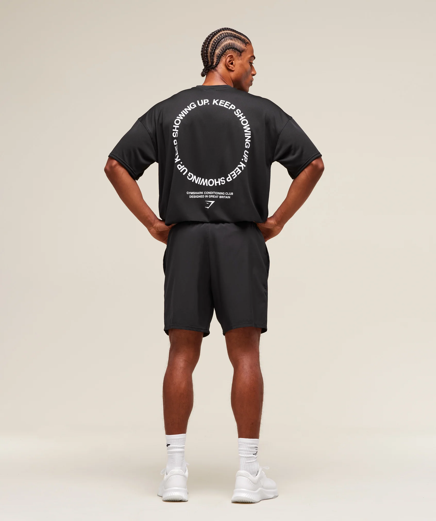Gymshark Keep Showing Up T-Shirt - Black - Image 5
