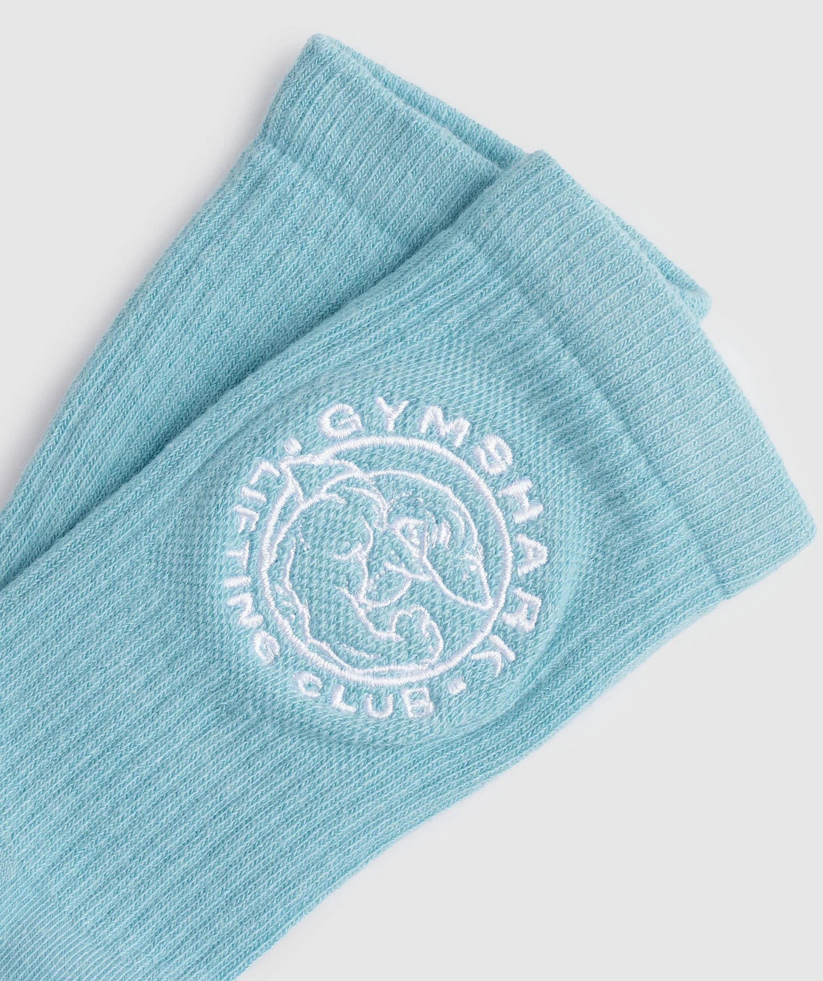Gymshark Legacy Crew Socks 2pk - Iceberg Blue/White - Image 3