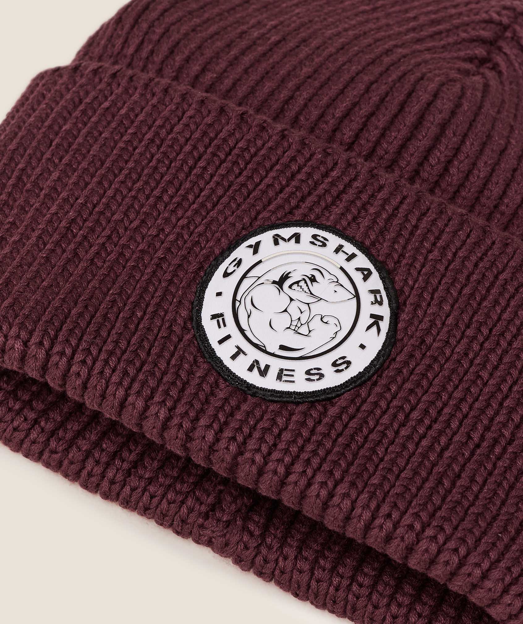 Gymshark Legacy Deep Cuff Beanie - Rich Maroon - Image 2
