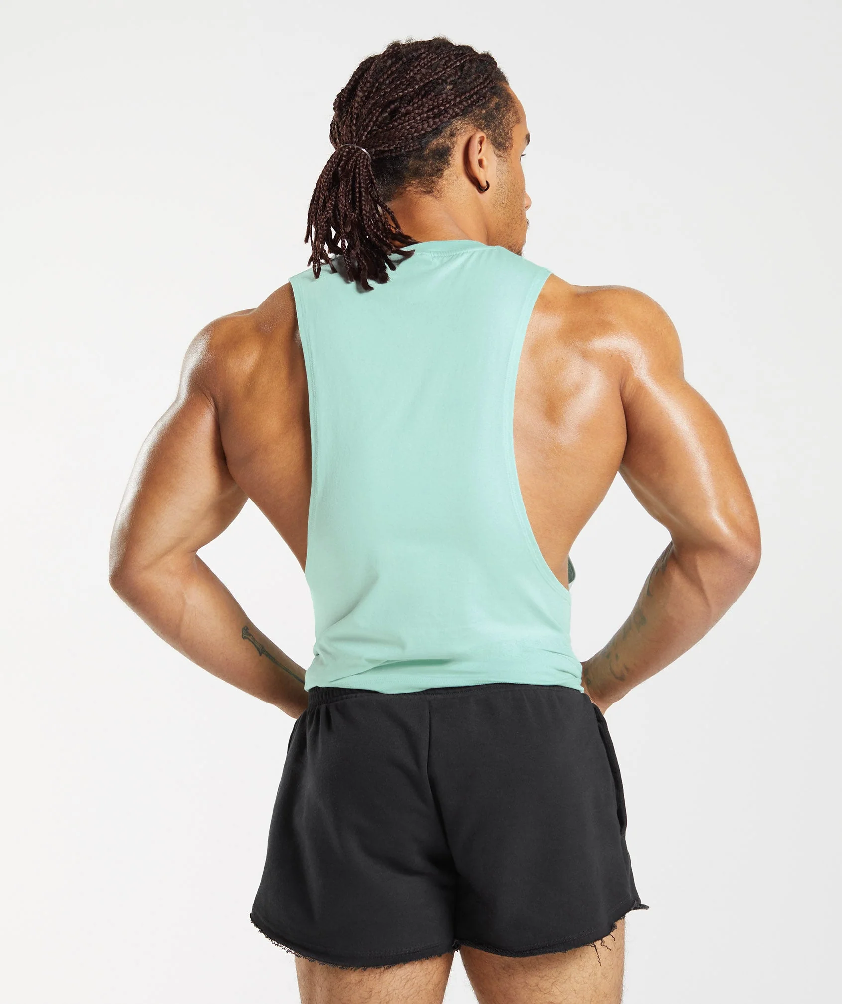 Gymshark Legacy Drop Arm Tank - Aqua Green - Image 2