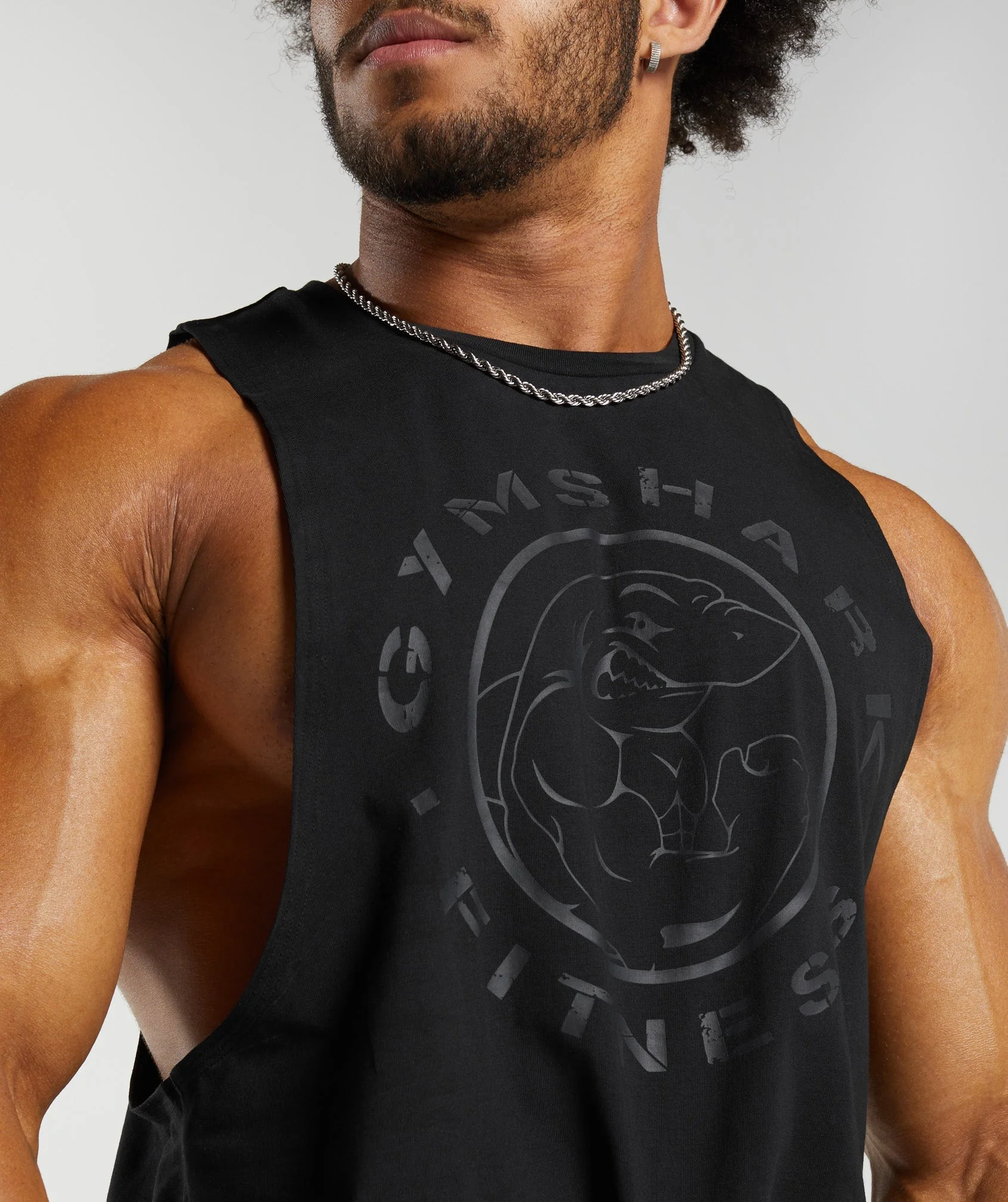 Gymshark Legacy Drop Arm Tank - Black - Image 10