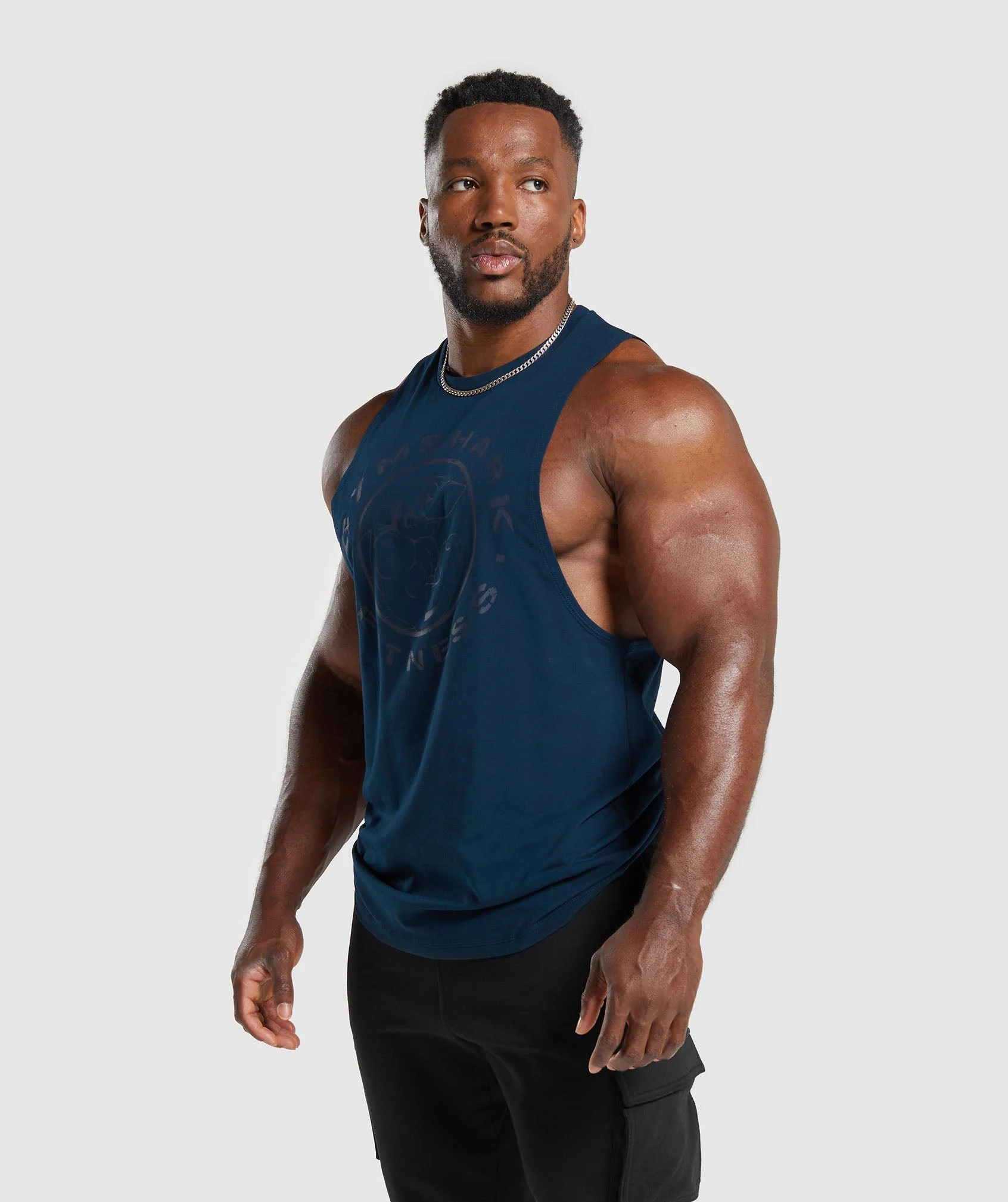 Gymshark Legacy Drop Arm Tank - Navy - Image 3