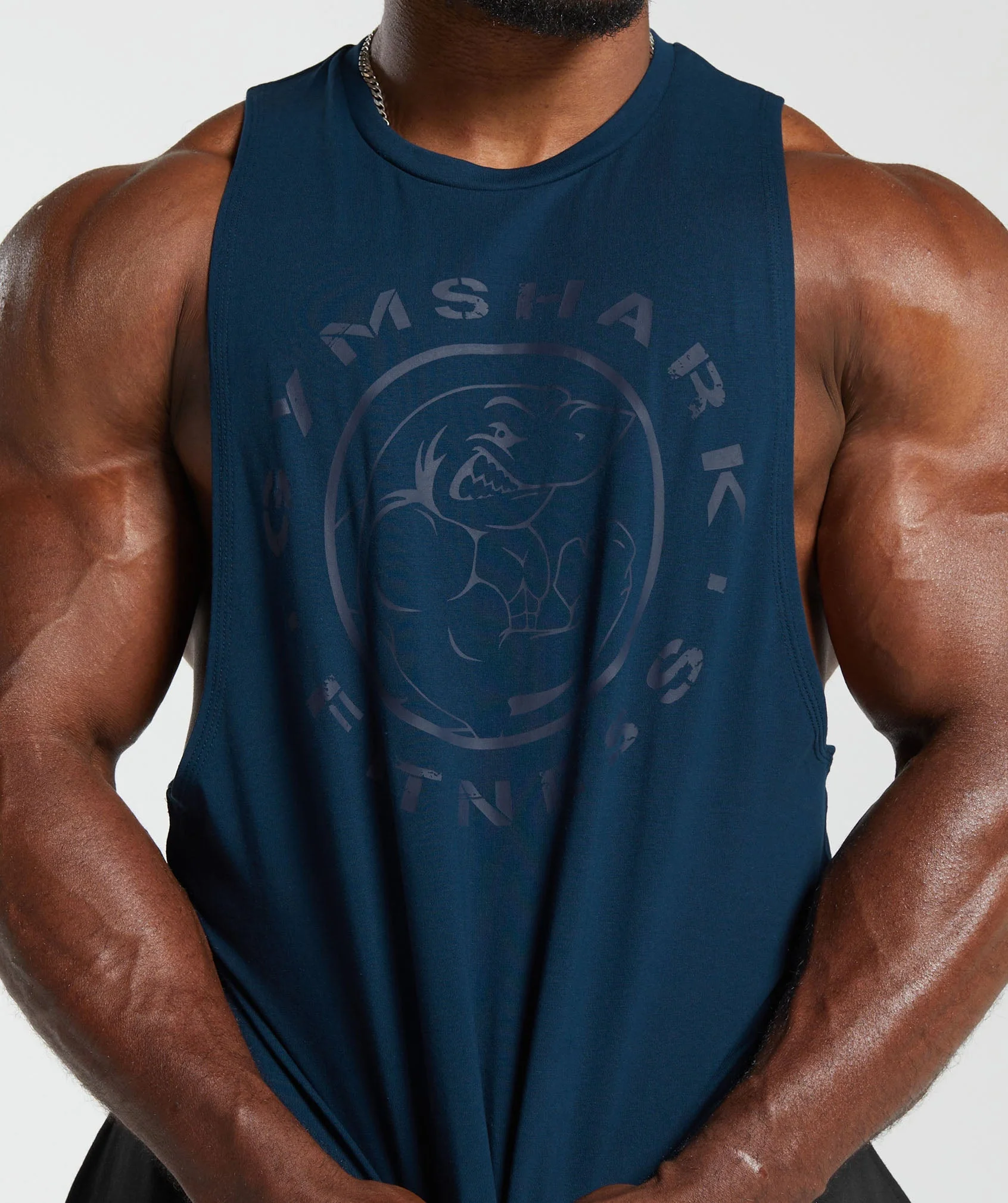 Gymshark Legacy Drop Arm Tank - Navy - Image 5